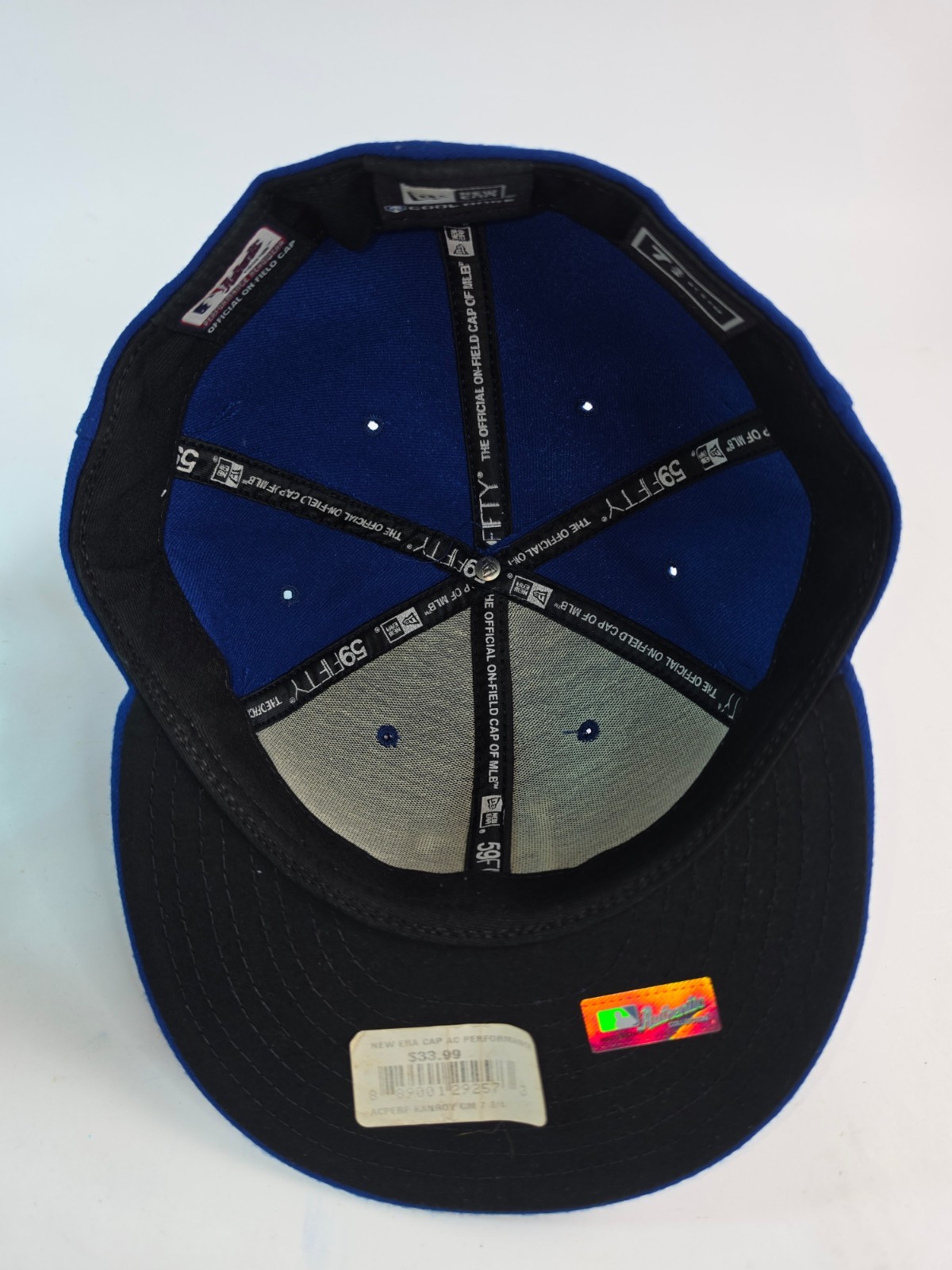 Kansas City Royals New Era 59FIFTY Fitted Hat Blue MLB Baseball Cap Size 7 3/4
