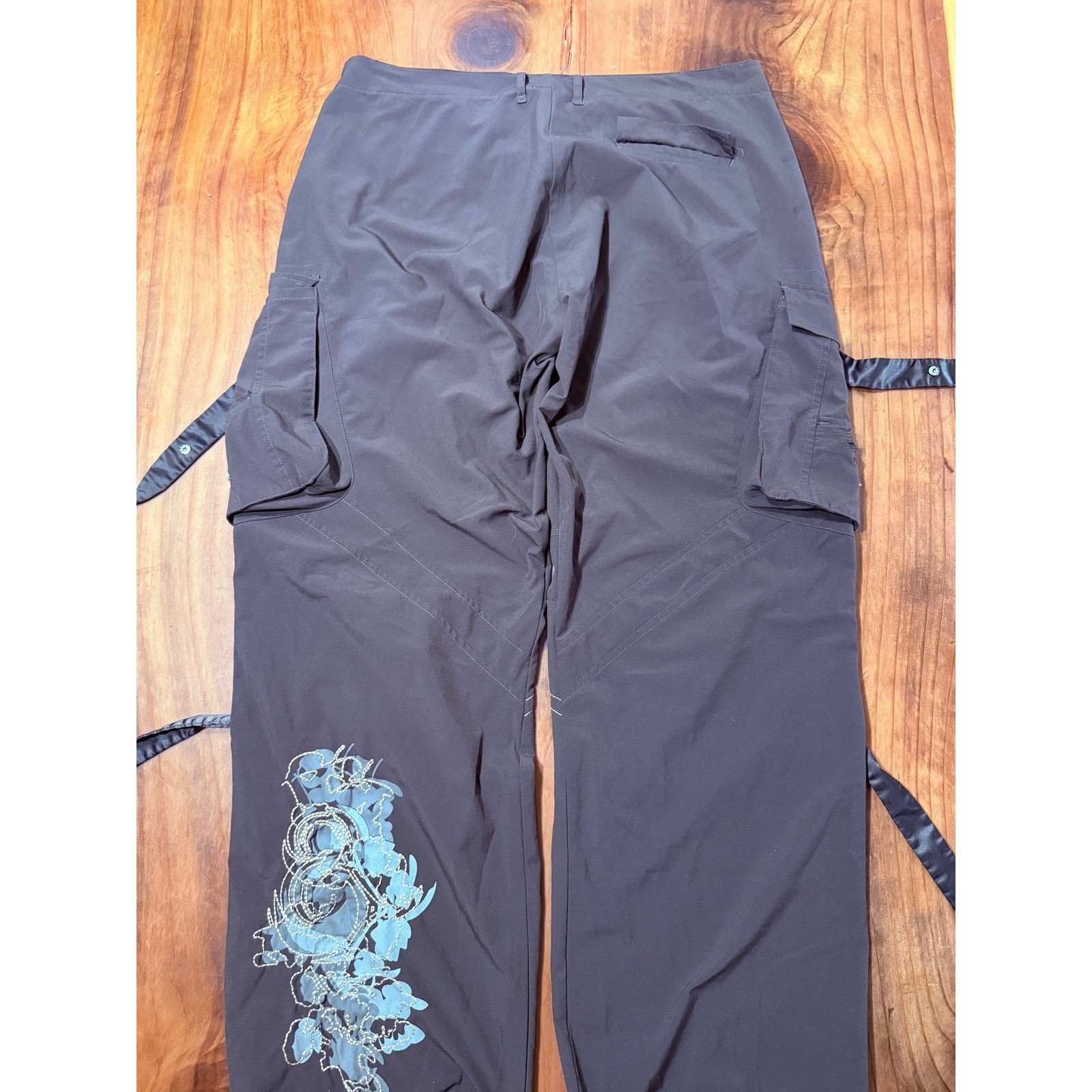 Vintage Y2K Nike Womens Pants Large 12-14 Parachute Embroidered Cargo Baggy BB14