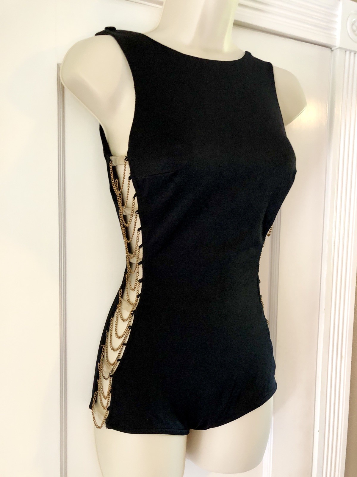 VTG 1960’s RETRO Bill Blass Exclusively For Roxanne BLACK BOMBSHELL Swimsuit Sm