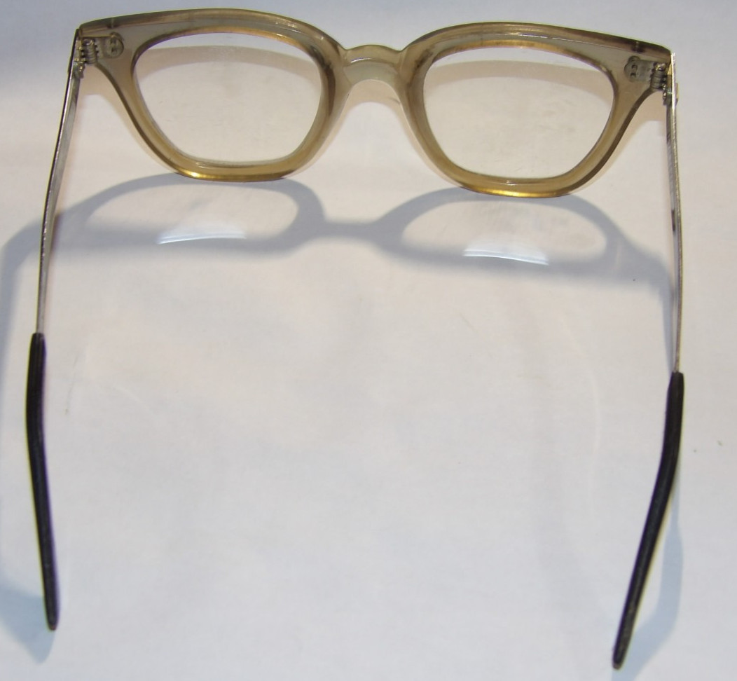 VINTAGE FENDALL T-30 SAFETY GLASSES/EYEGLASS FRAMES! 48mm LENS! 4 1/2