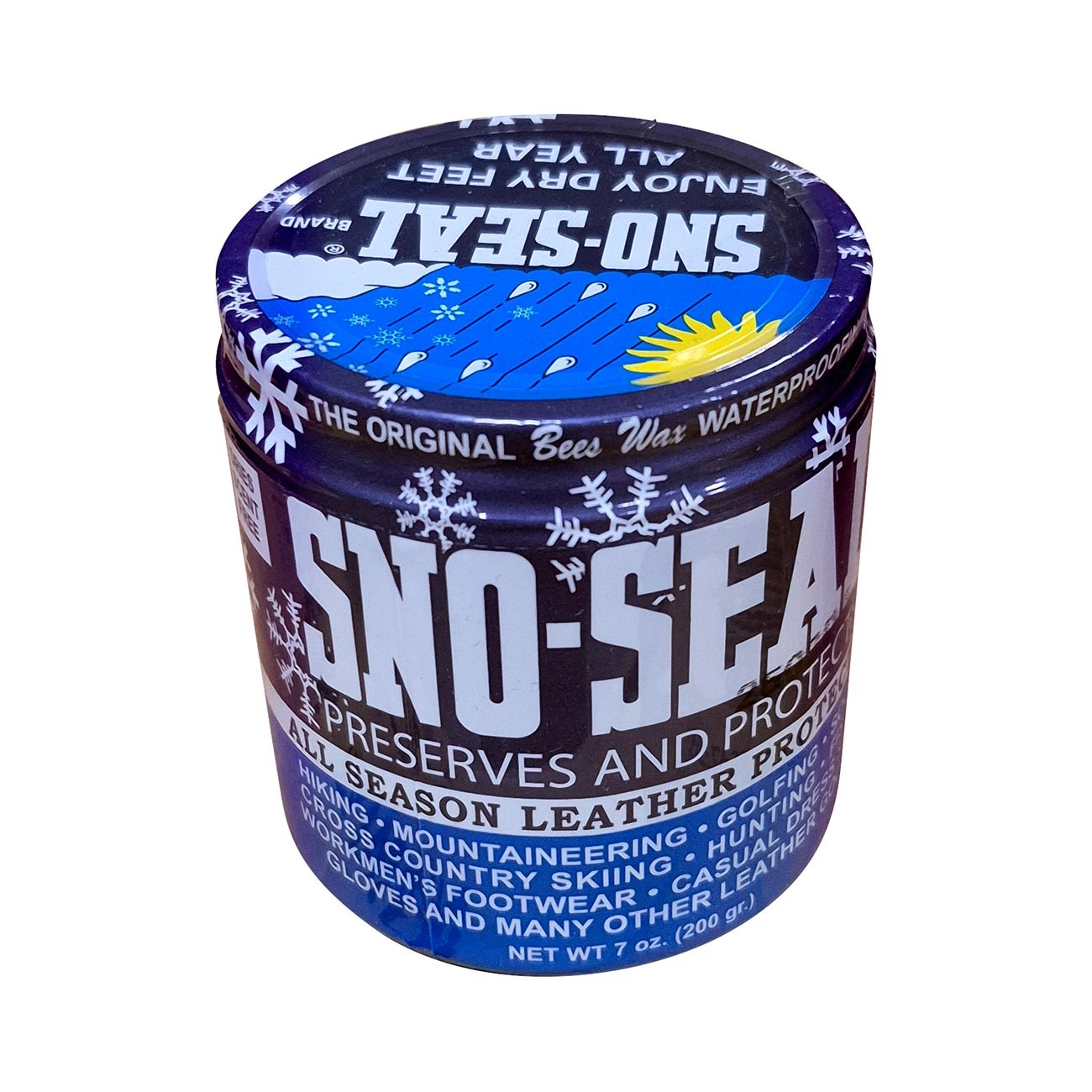 Atsko Sno-Seal Original Beeswax Waterproofing Seasonal Leather Protection (7 oz.