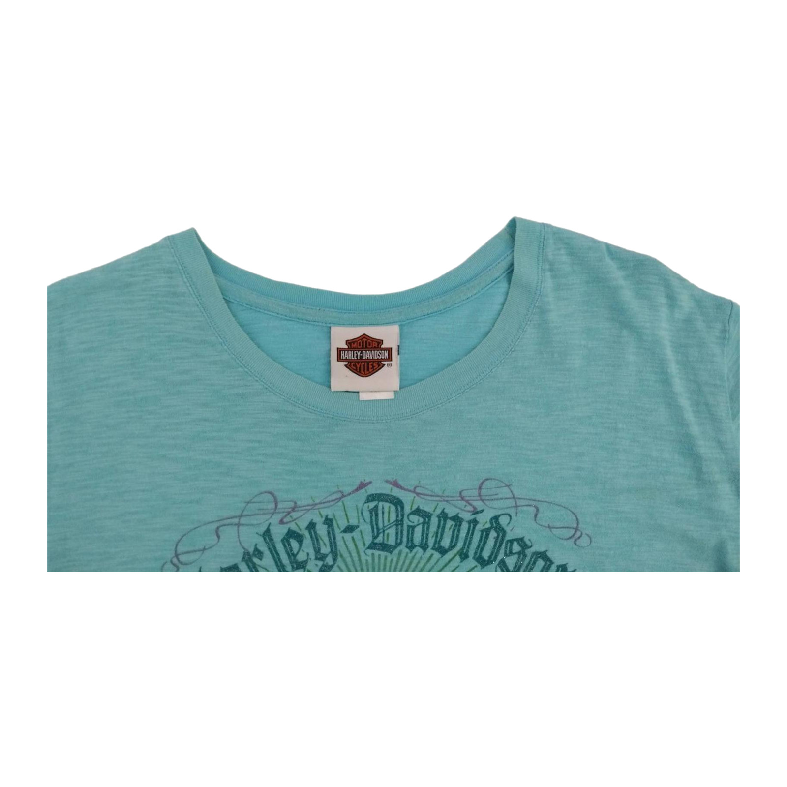 Harley Davidson Women’s Short Sleeve T Shirt Turquoise 2XL