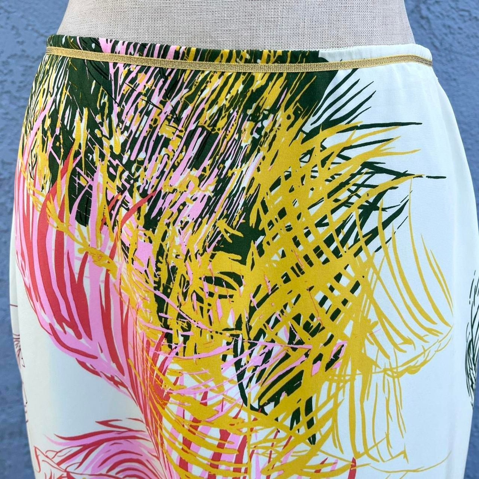 Vintage Nicole Miller Collection Skirt size 6 Y2k silk maxi