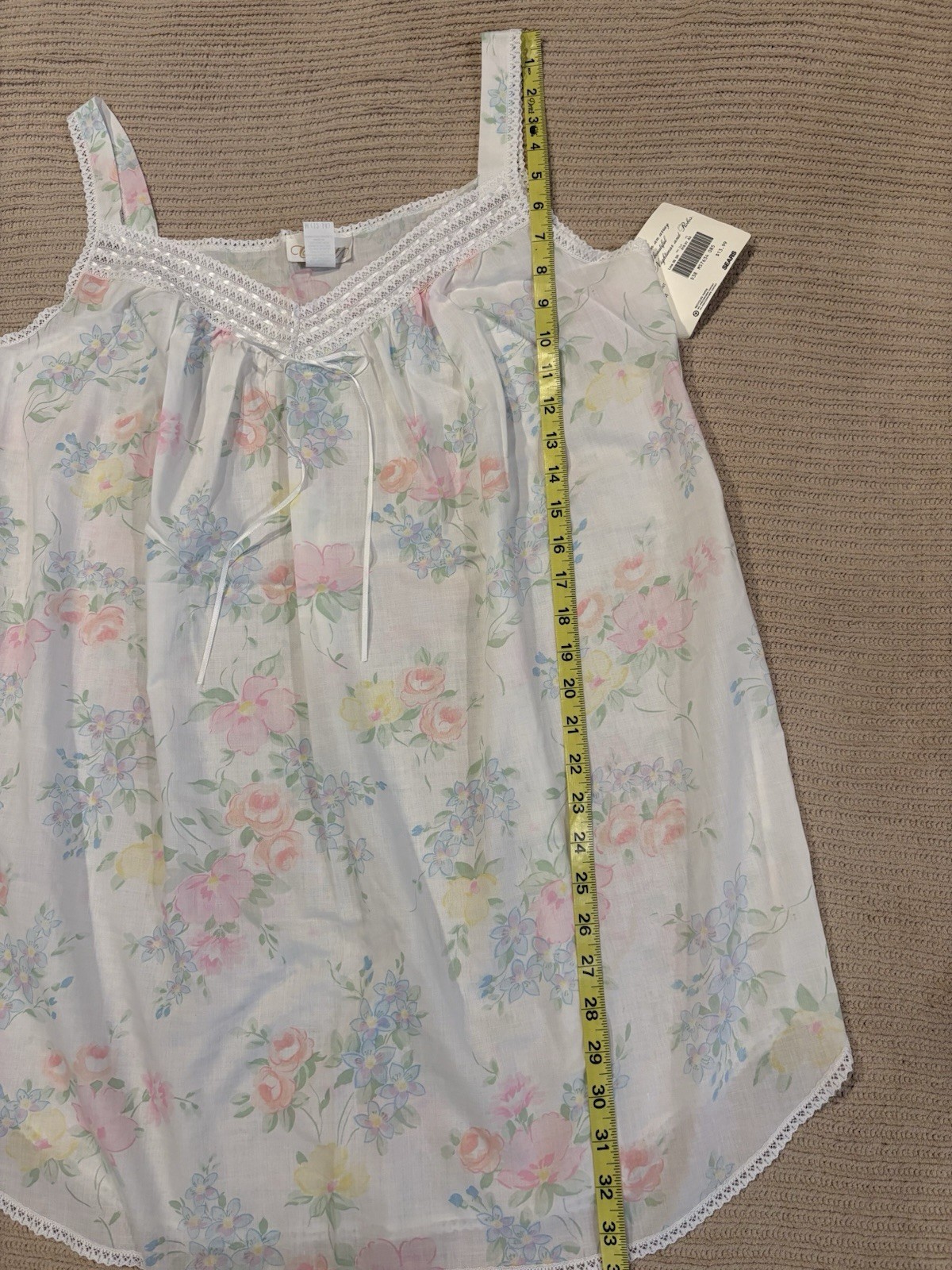 Vintage Sears Cotton And Polyester Blend Lightweight Night Gown Sz M NWT