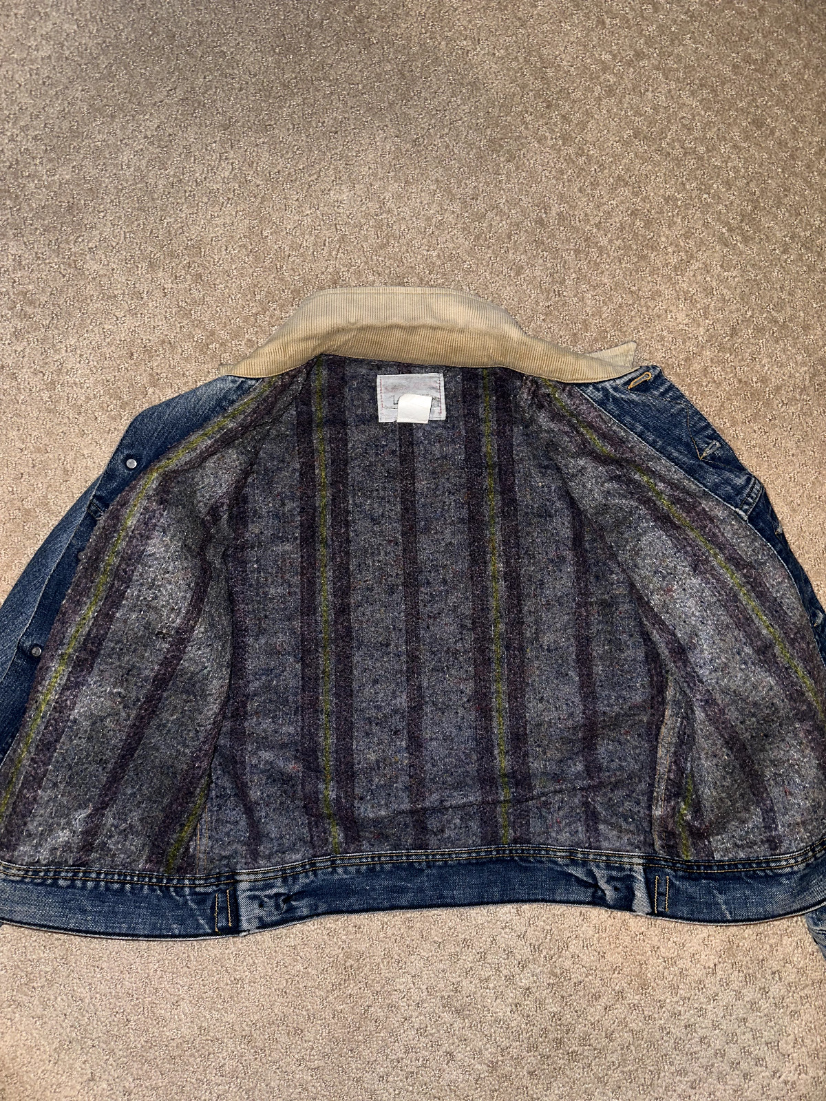 Vintage LEE STORM RIDER Denim Jacket Mens M True Vintage Blanket Lined 1970s USA