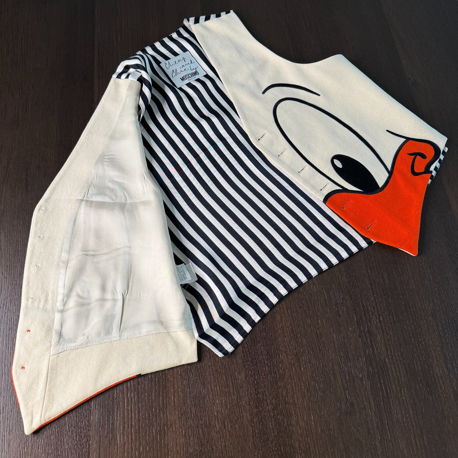 MOSCHINO CHEAP and CHIC wool vest Donald Duck size 50 from F/W 1993/94