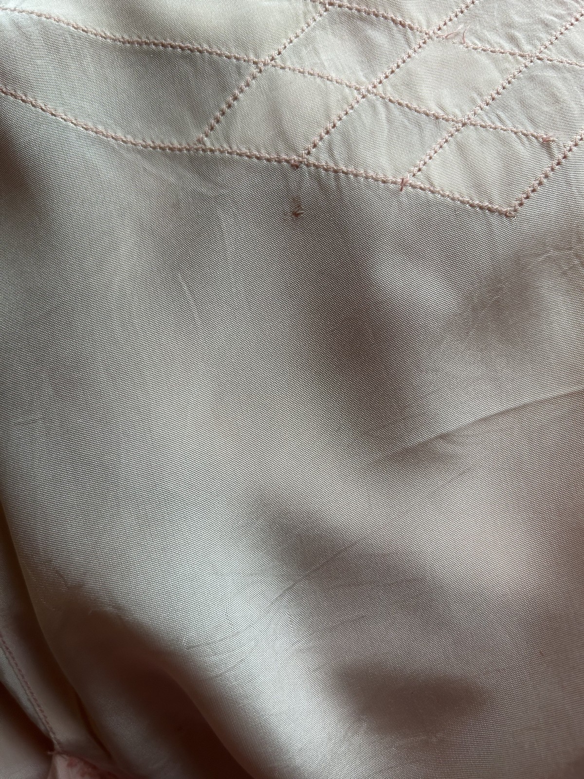 Vintage 20s 30s Rayon Bias Cut Nightgown Blush Pink Lingerie Dress M/L VTG