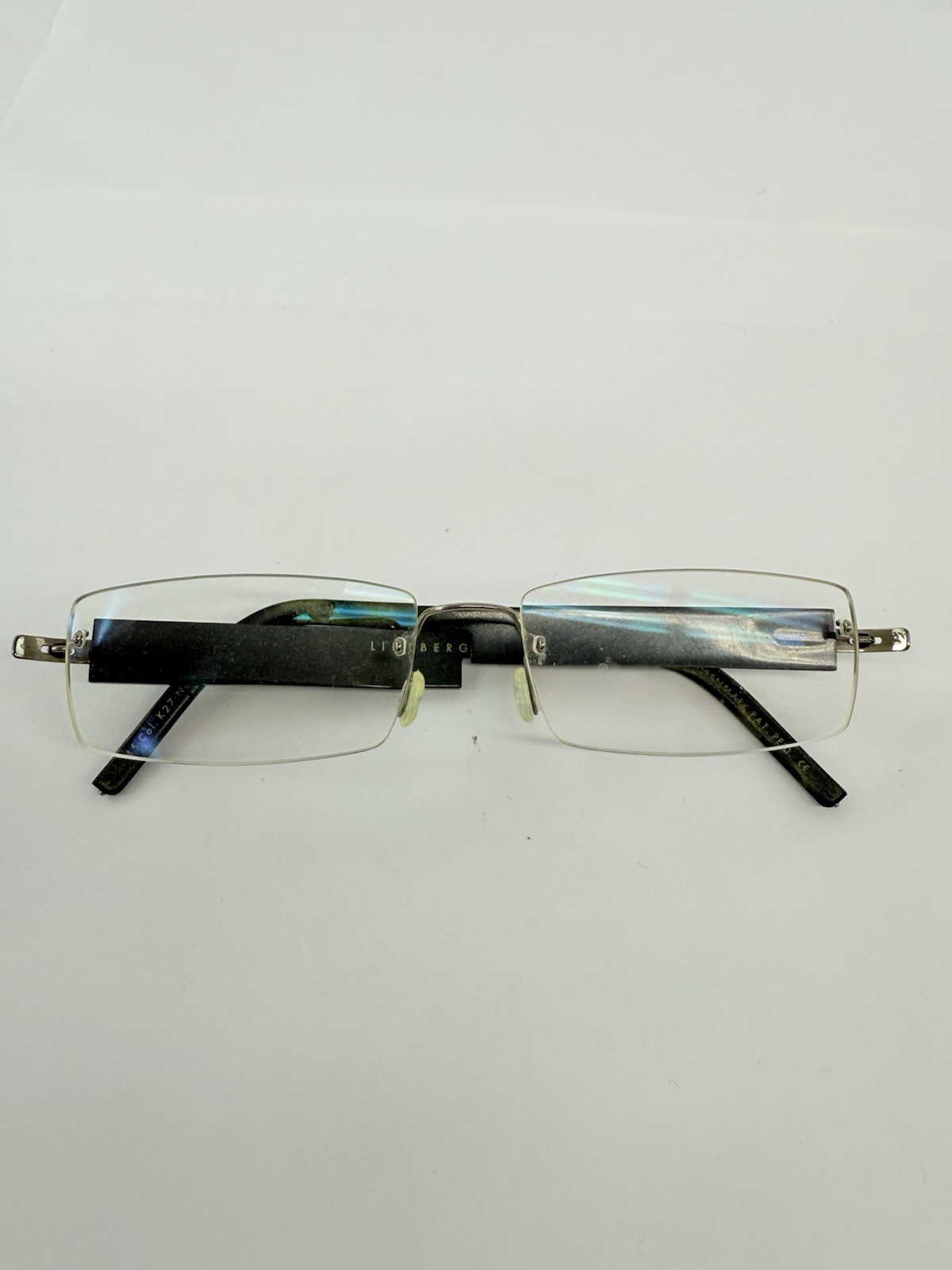 Vintage Lindberg Spirit Titanium 2210 Eyeglass Frame 145mm Col. K27 Black W/ Rx