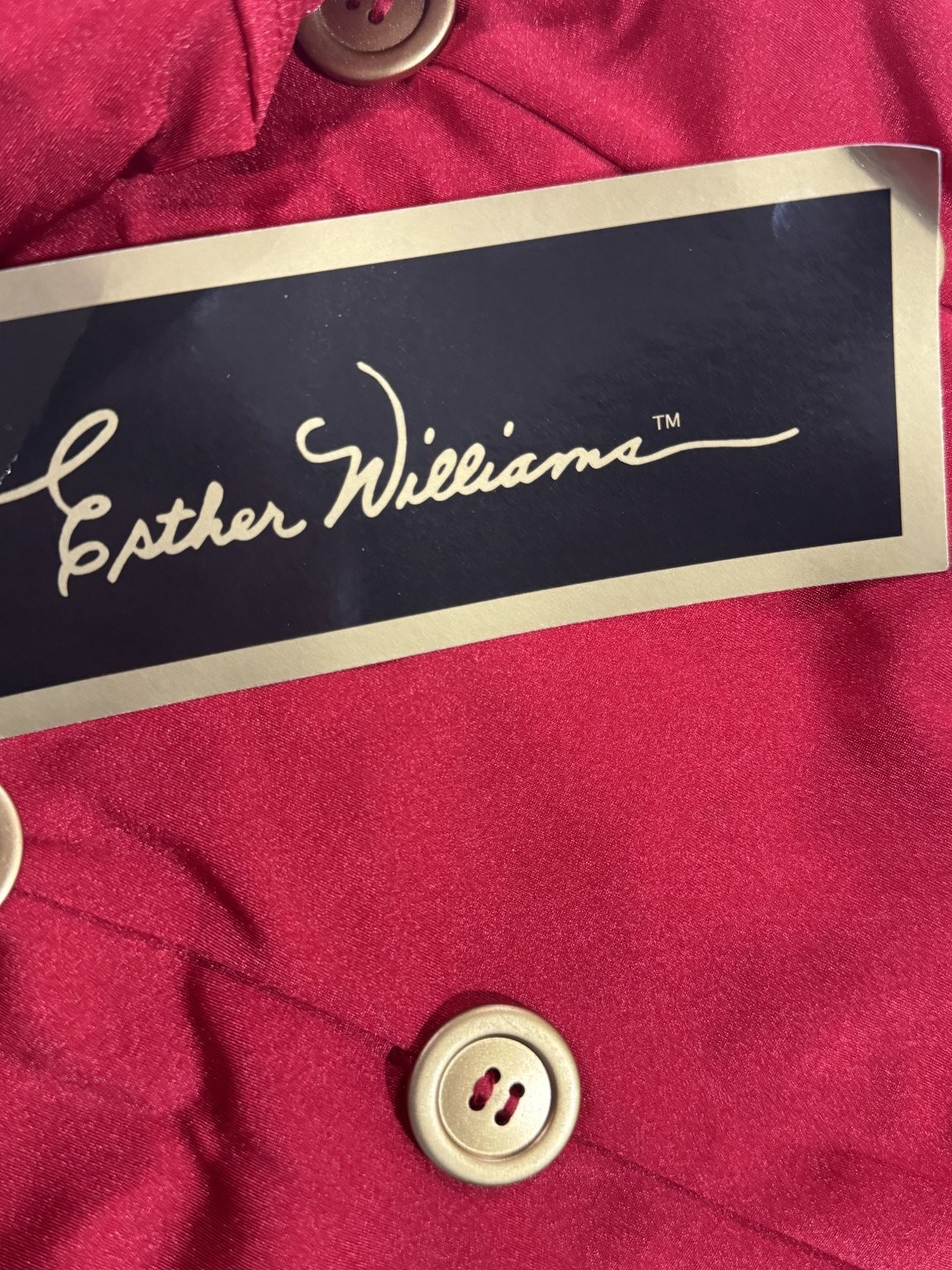 NWT Esther Williams Swimwear One-Piece Swimsuit Red White Size 6 Vintage Style