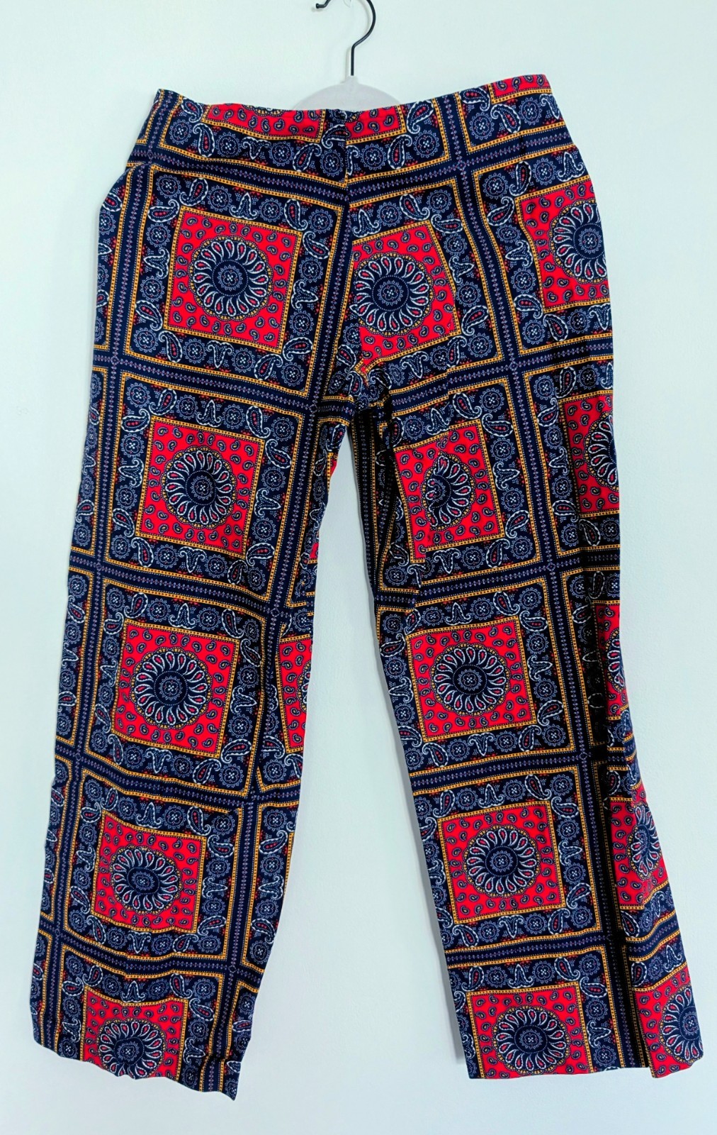 Vintage Dune Deck 3pc Bikini Swimsuit & Pants Set 60s 70s Paisley Bandana Print