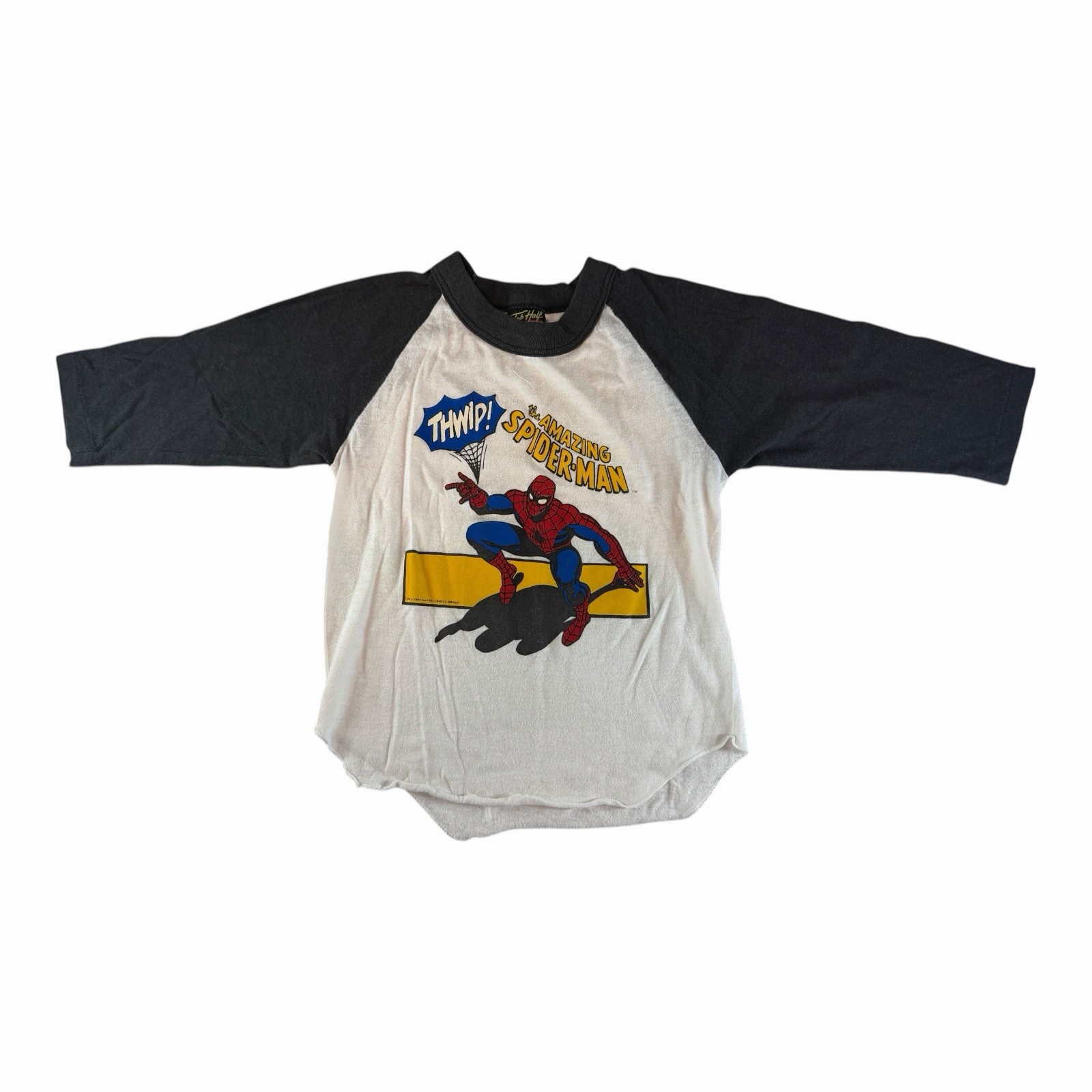Vintage 70’s 80’s Marvel Comics Spider-Man 3/4 Sleeve Youth Shirt Size 7