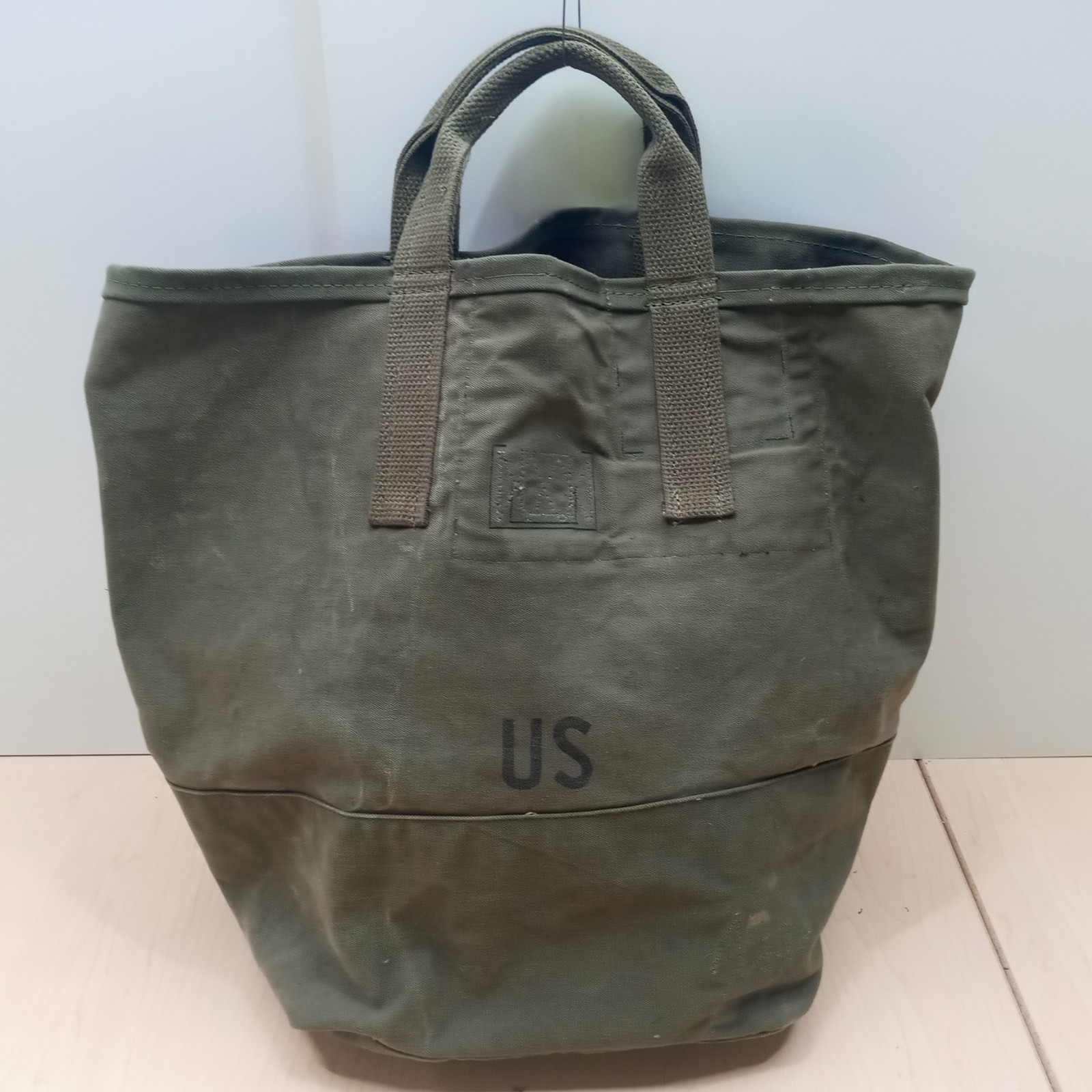 Vintage US Upcyled Duffle Bag Tote Coal Bag made with Retired US Military Duffle