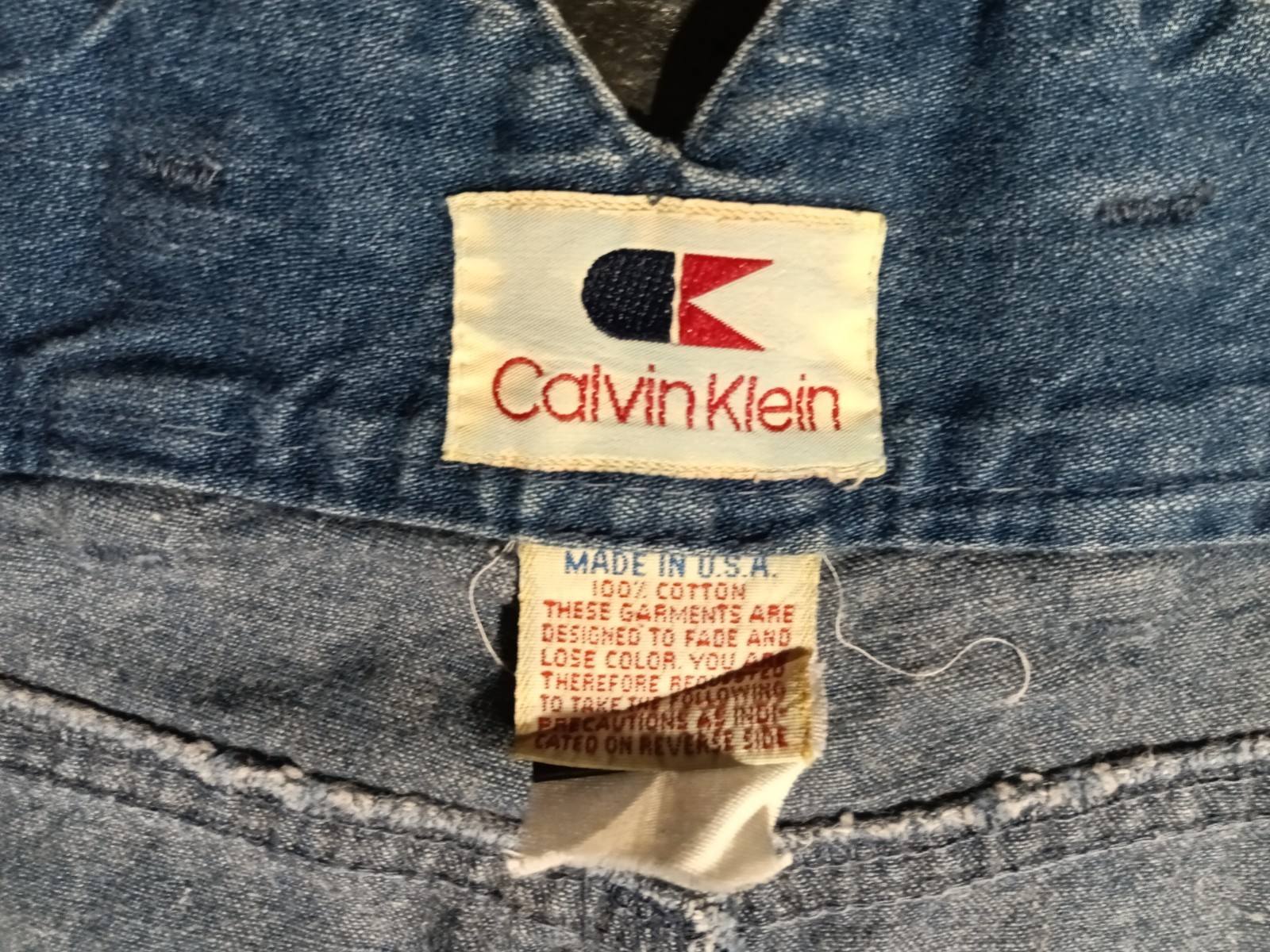 VTG 80s Calvin Klein Womens Jeans 14in Waist 40in Long Wide Leg Baggy Bareback