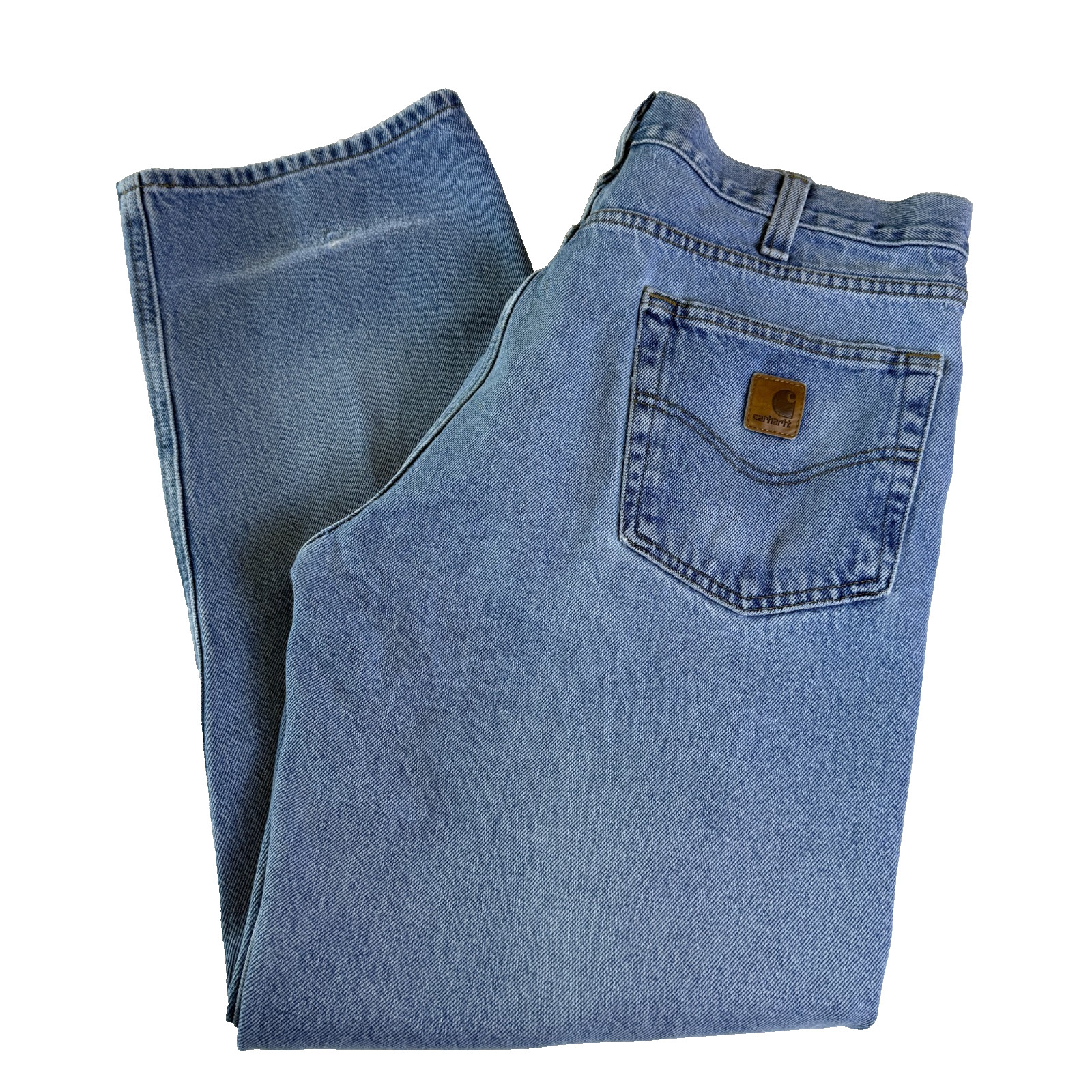 Carhartt VINTAGE Men’s Jeans, Sz 34×28, Late 90s Light Stonewash Flat UFO Rivets