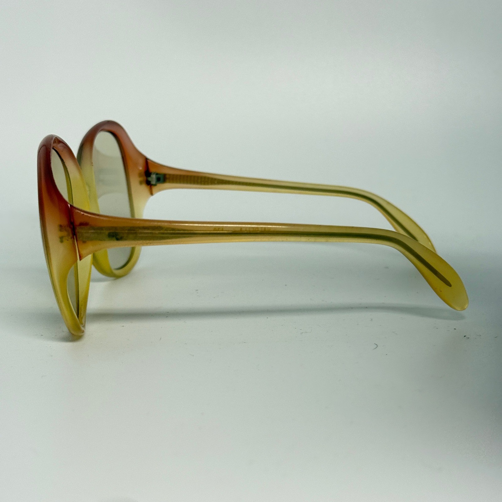 Rodenstock Valbella Sunglasses Vintage Oversized Round Yellow Orange Ombre Frame