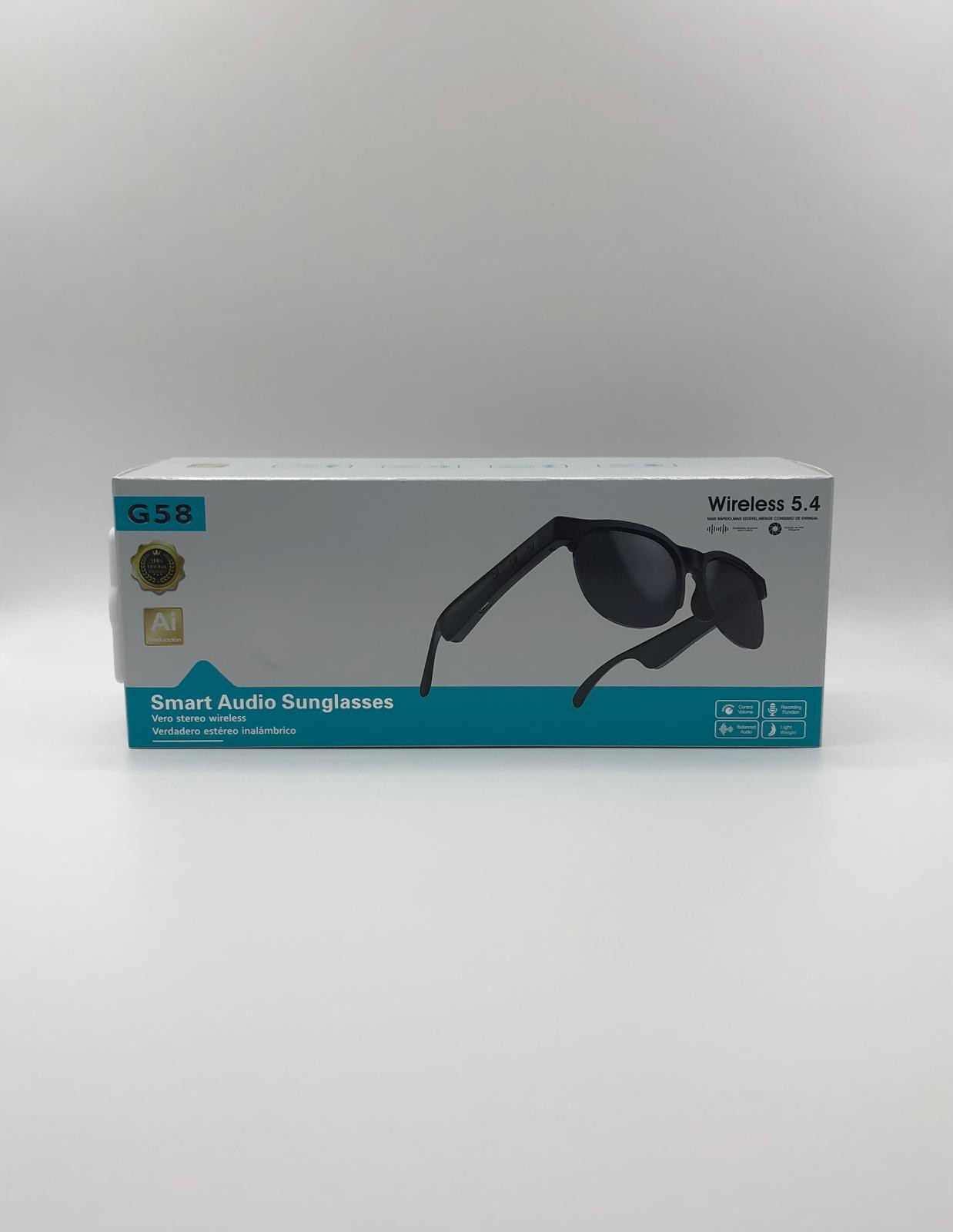 Bluetooth 5.4 Smart Audio Glasses With Built-in Speakers And Microphone