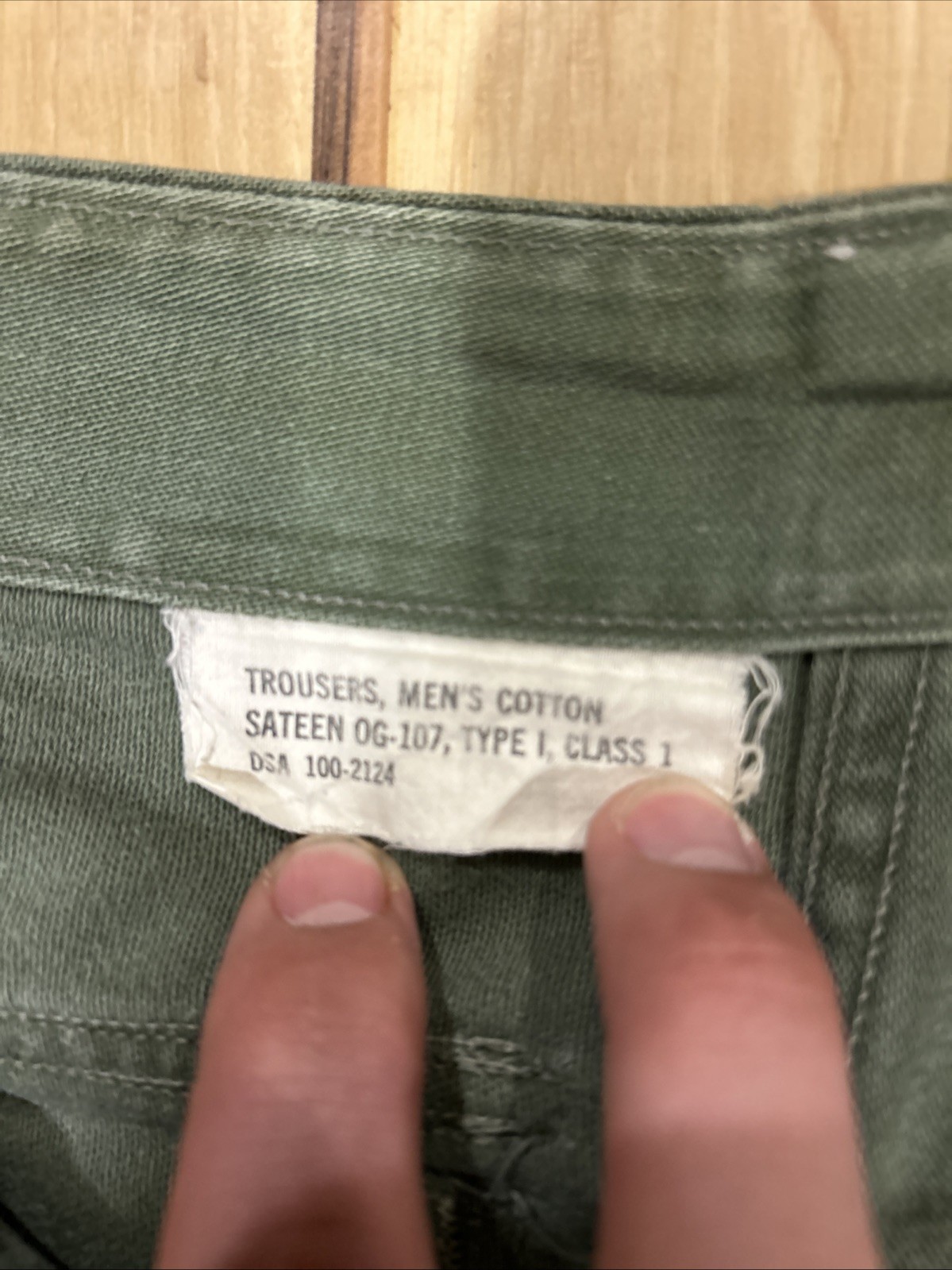 Rare 1960s Vintage Sateen OG-107 Type 1 Class Army Trousers Size 32