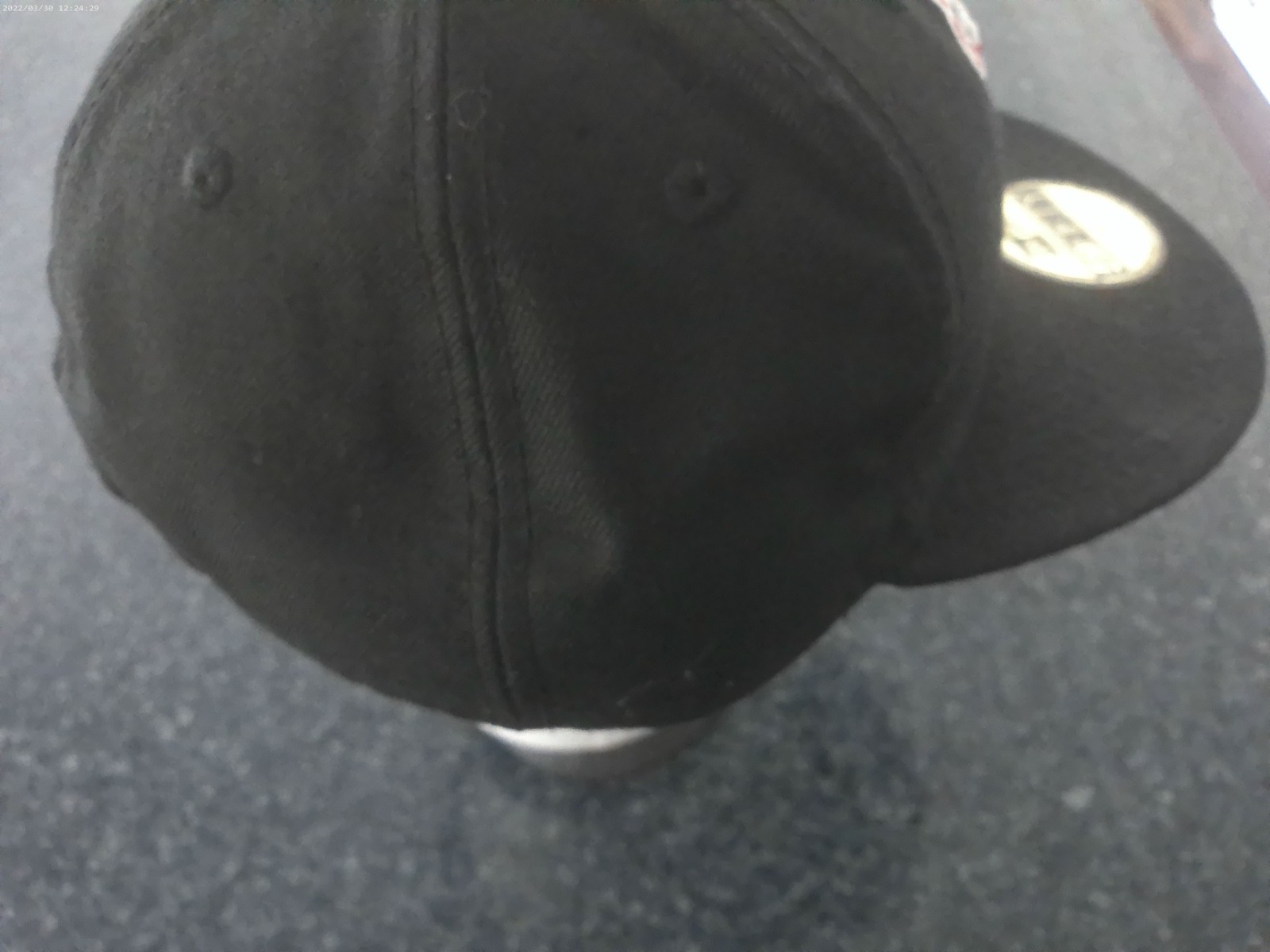 VINTAGE NEW ERA 59FIFTY DC BLACK FITTED HAT SIZE 71/2