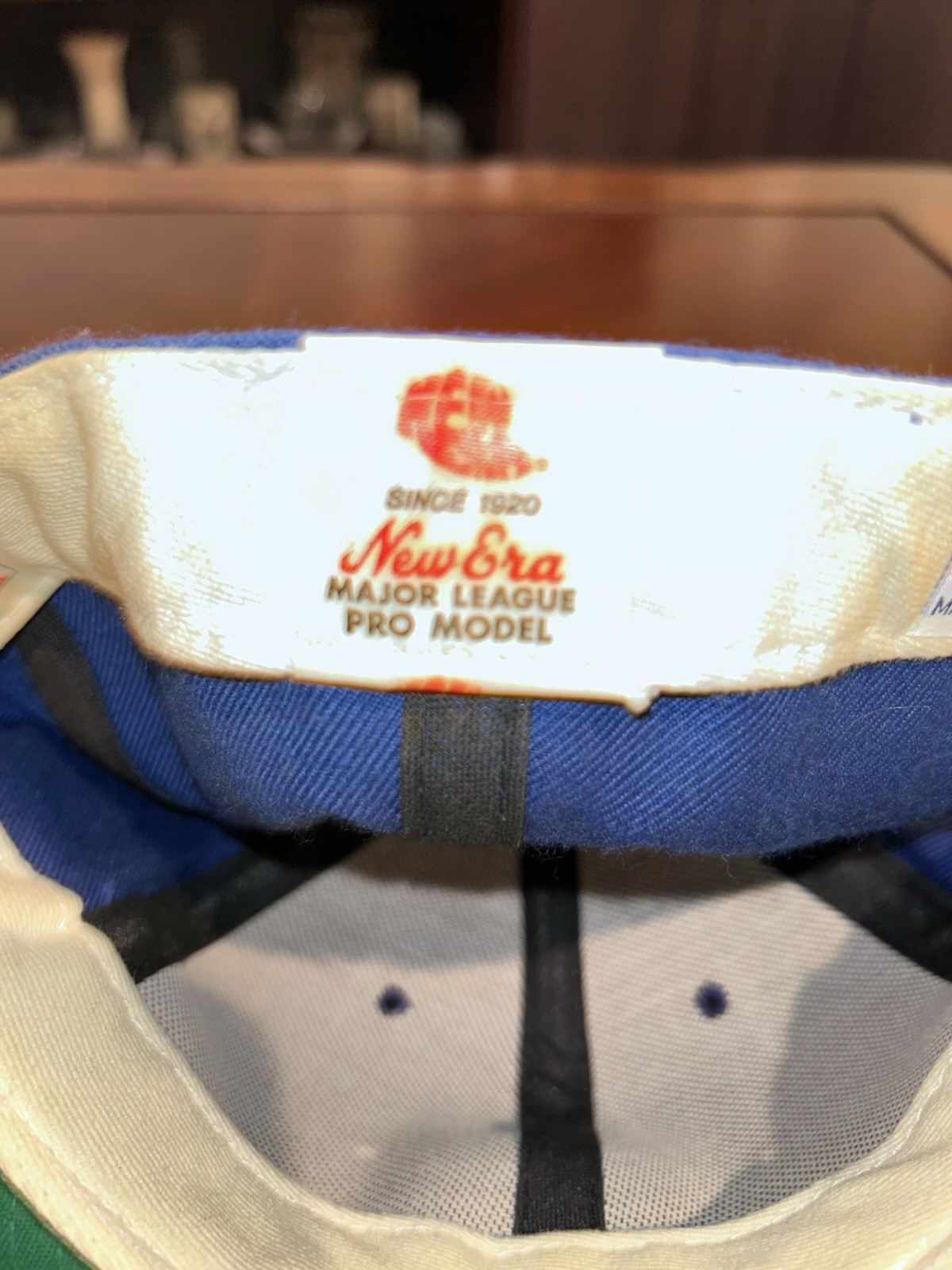 Milwaukee Brewers New Era Vintage Pro Model Diamond Blue Fitted Hat Cap 7 1/4