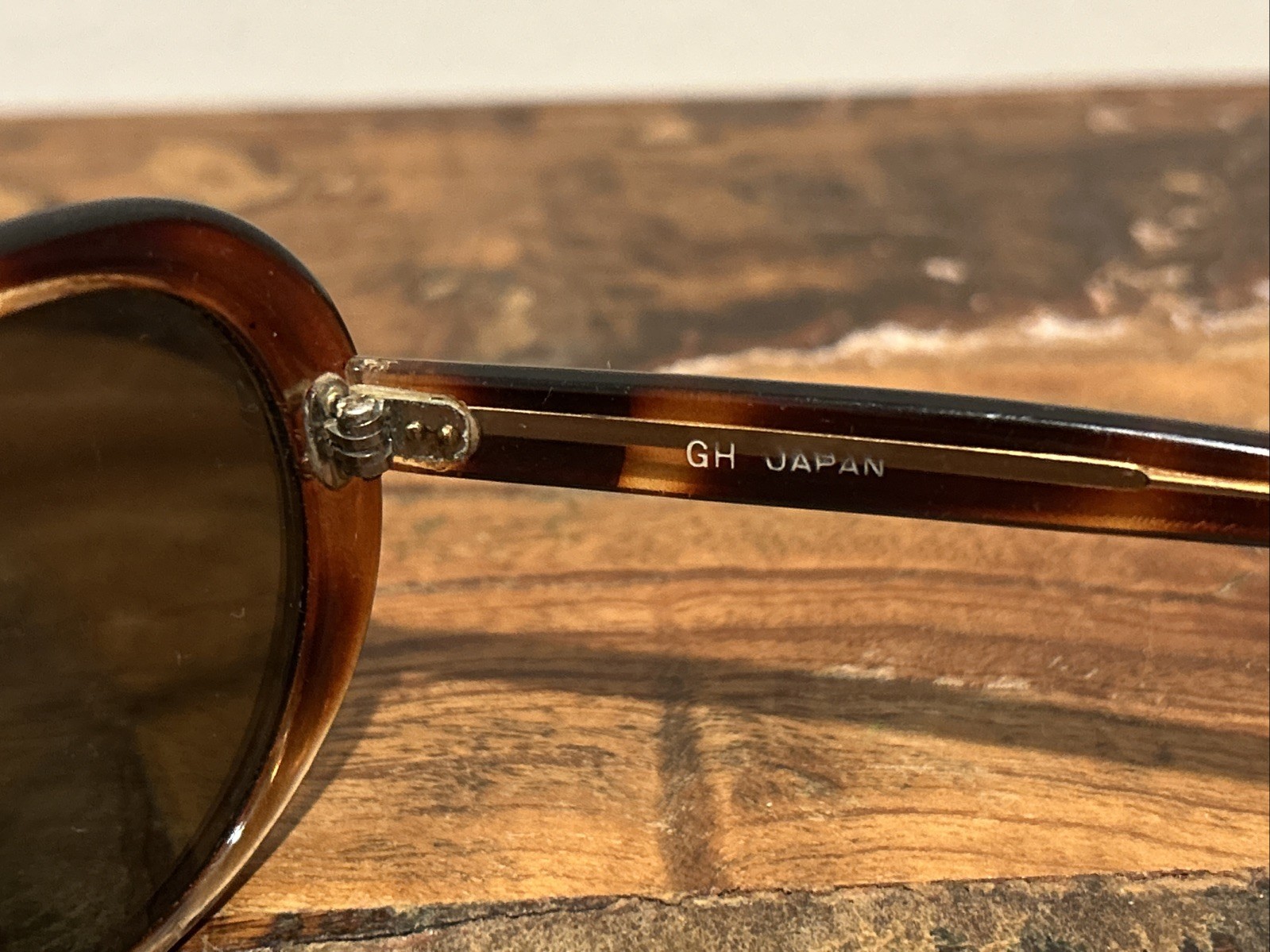 Vintage GH Japan Tortoise Aviator Sunglasses Brown Acetate Retro Oversized