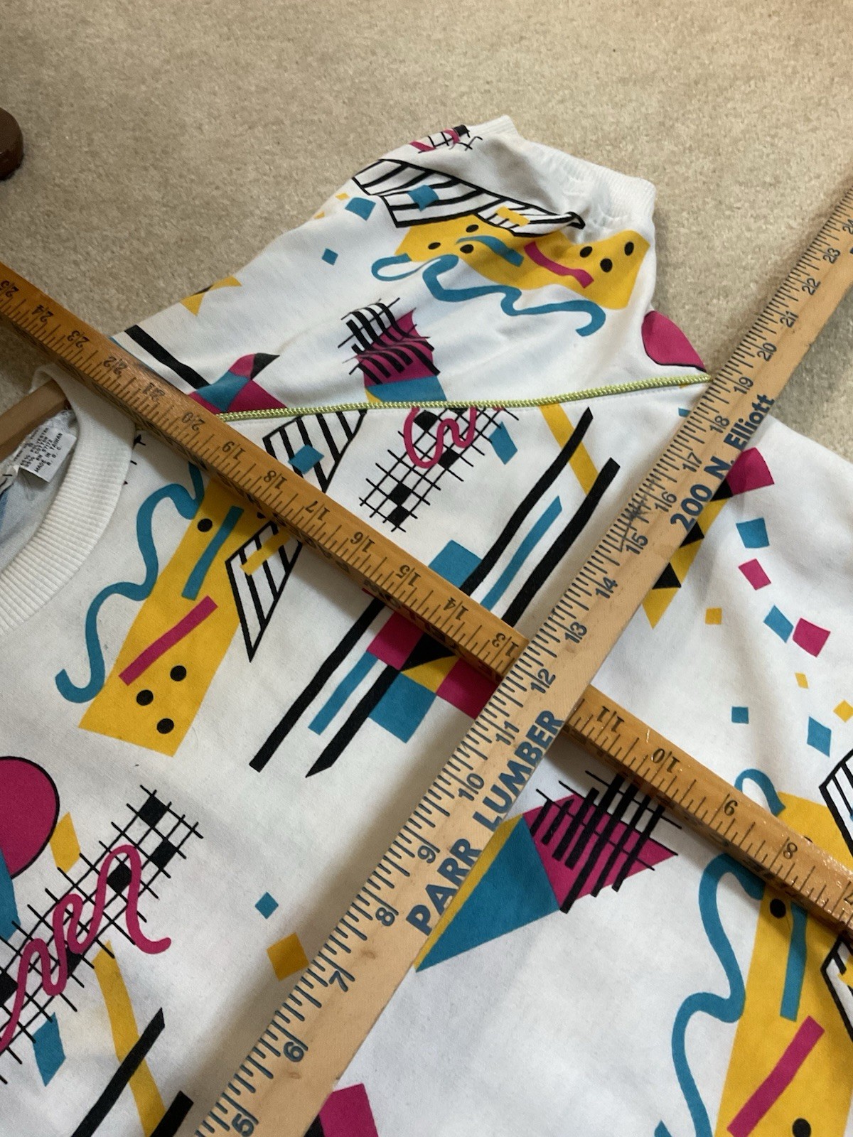 VTG 80s 90s Just For Petites Saved By The Bell Colorful Rainbow Graphics Teacher