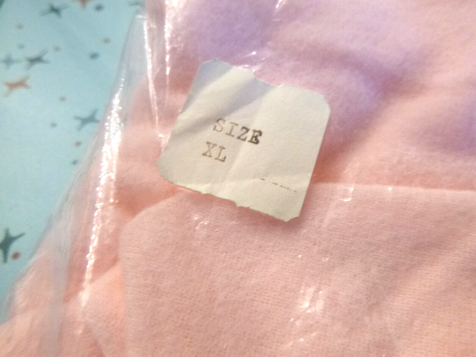 NOS Vtg Gaymode Penneys Pink Synthetic Flannel Nightgown Embroidered Flowers XL