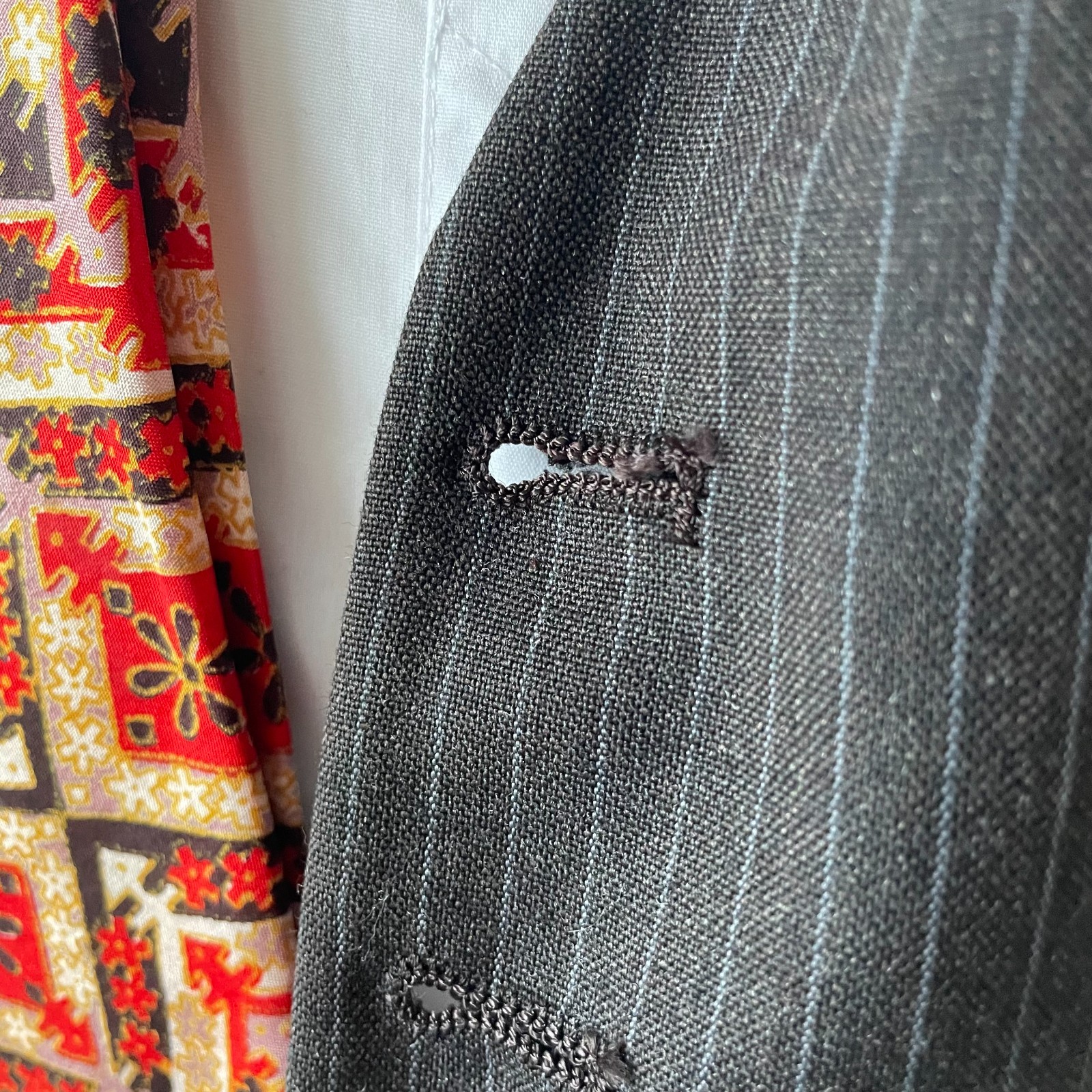Vintage Dark Brown Wool-Blend Pinstripe Mens Swanky Vest W/Satin Lining CH.Sz 40