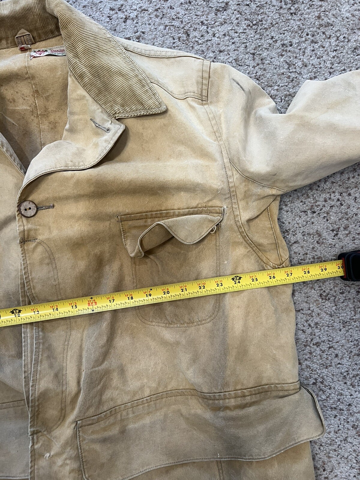 VNTG 30s Duxbak Field Jacket Men’s 1/2 Moon gorpcore Canvas Duck Hunting Coat XL