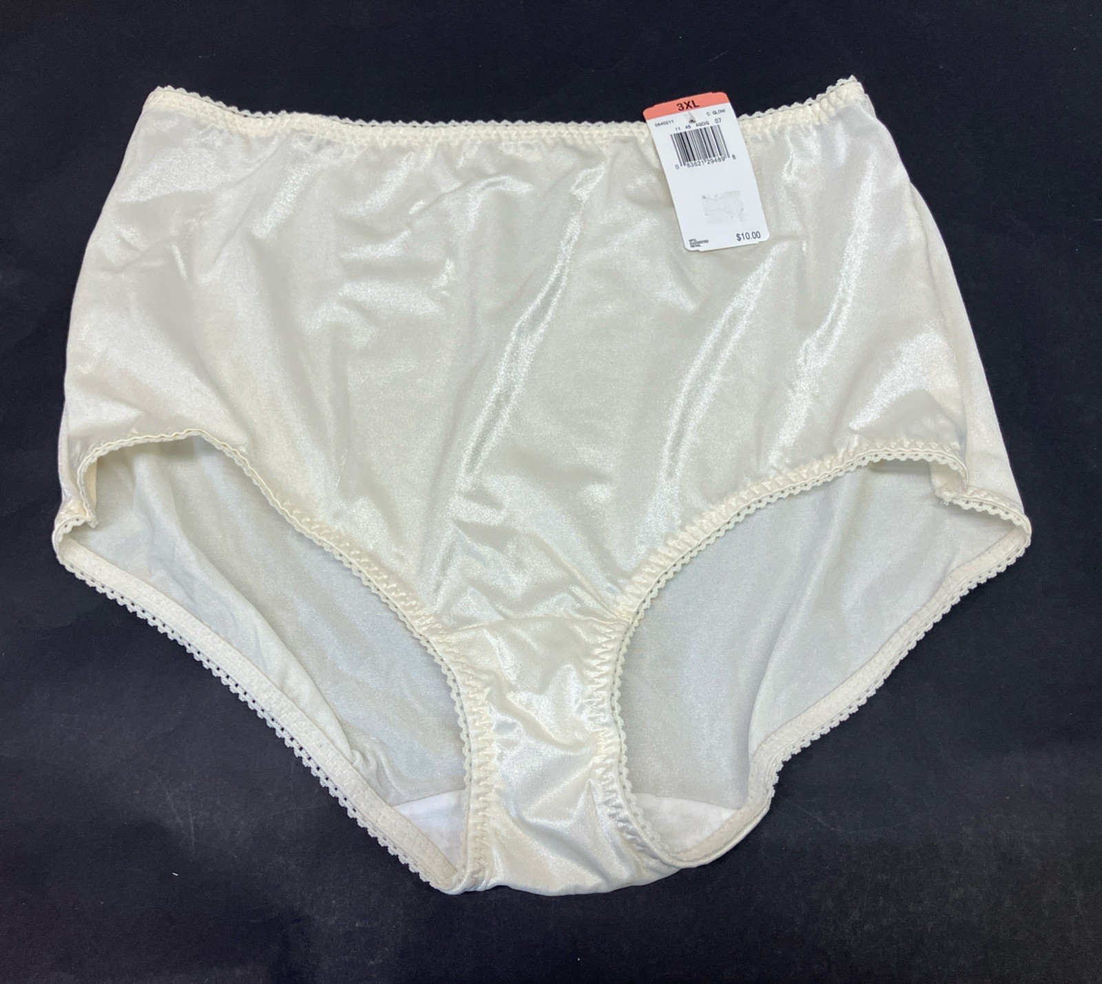 Vintage Vanity Fair Panty Nylon Blend Glow New 3XL Ivory Brief Gusset
