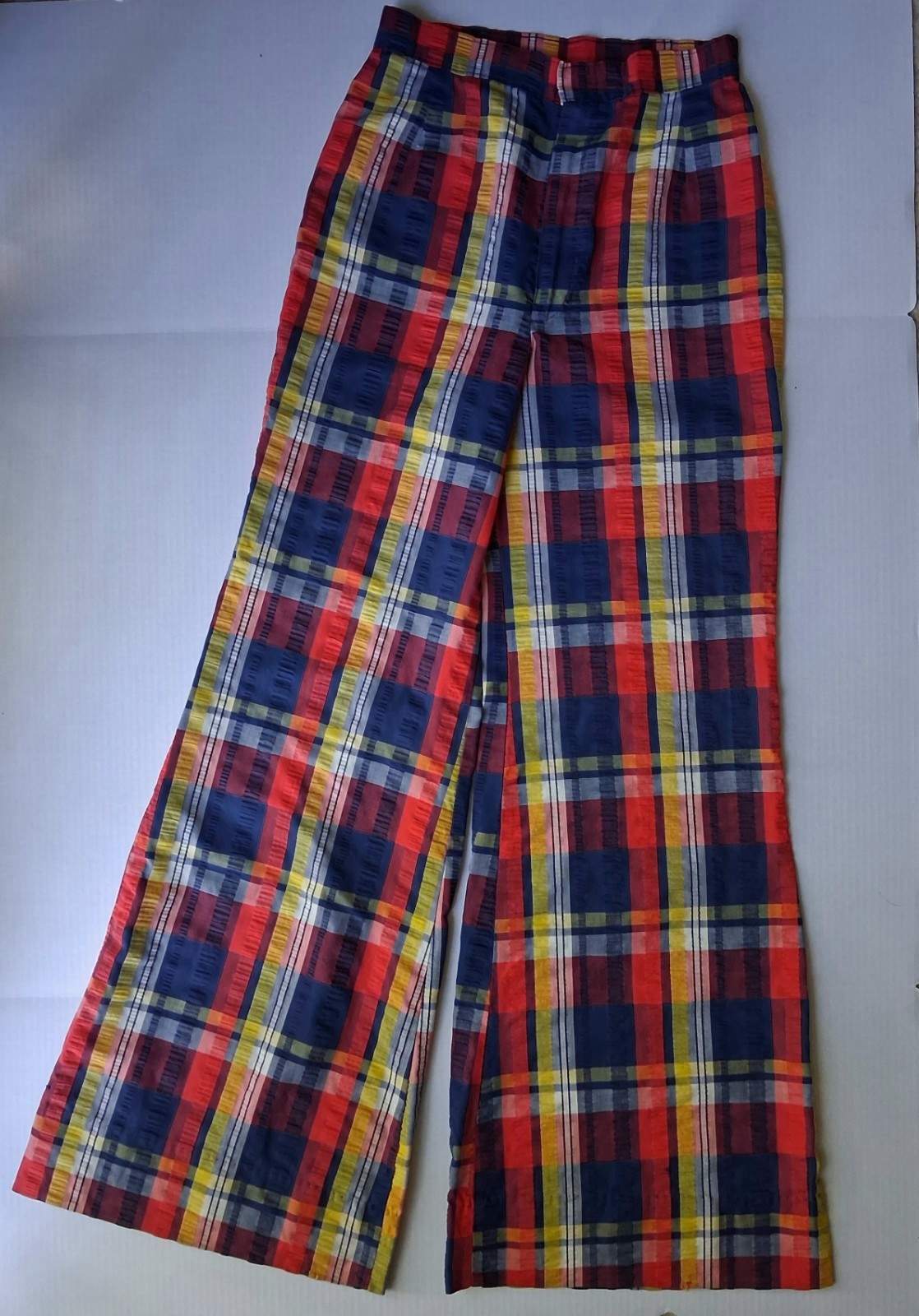 VINTAGE 1970s MAVERICK PLAID FLARED WOMEN’S PANTS FLARE BELL BOTTOMS COOL MAN!