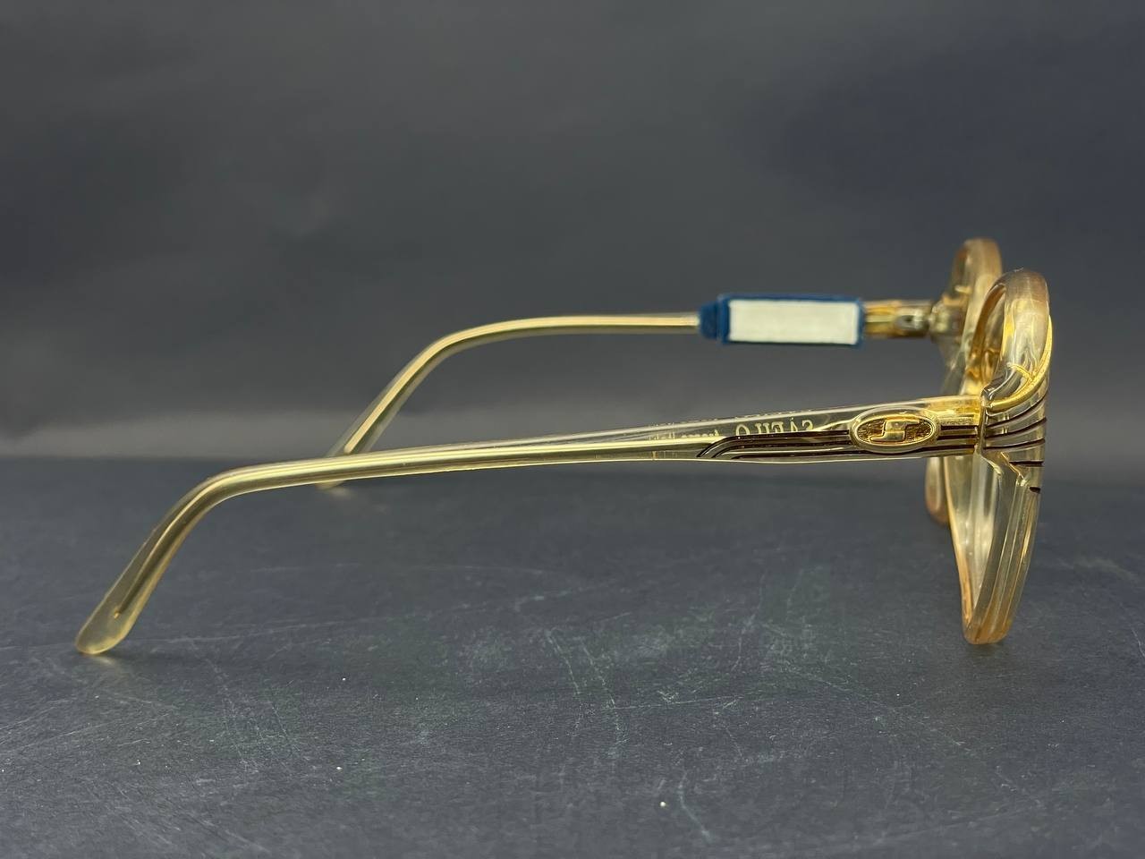 Vintage Safilo Contempora 813 376 Optyl Eyeglasses Italy Clear Honey Frame