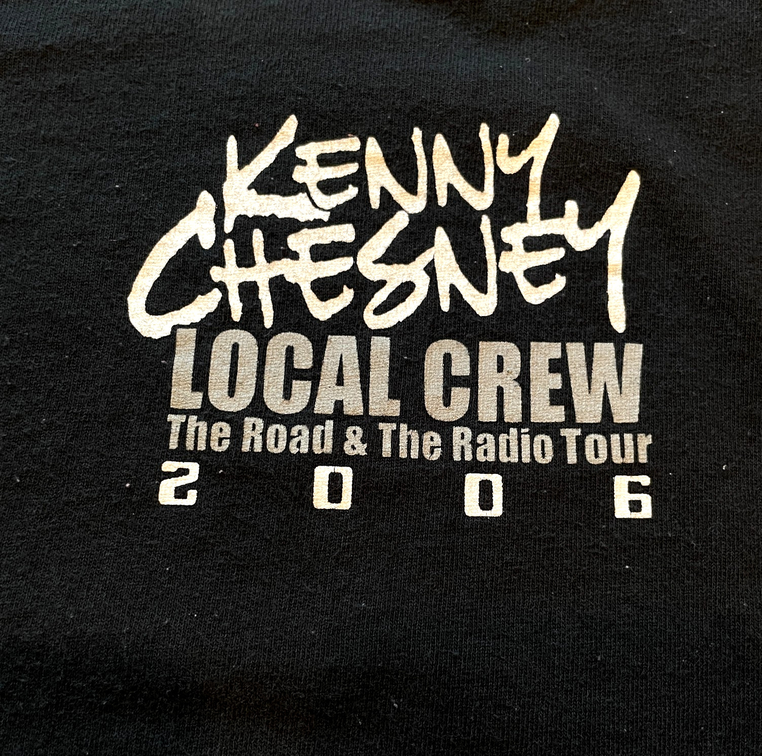 KENNY CHESNEY Vintage T Shirt 2006 Road & Radio Tour Local Crew Size XL