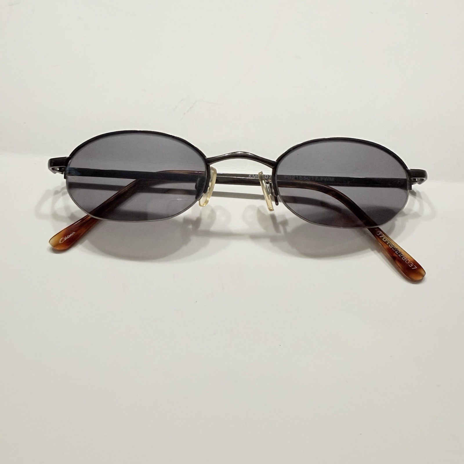 Vintage 90S Frame Sunglasses Tortoise With Case Dark Lenses
