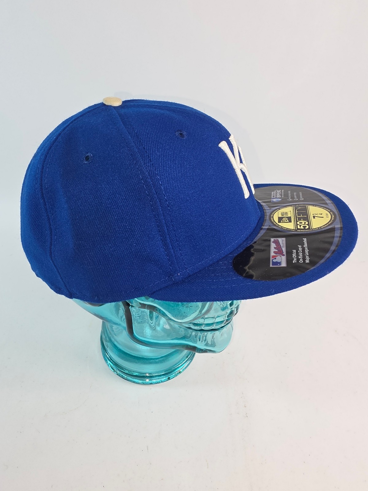 Kansas City Royals New Era 59FIFTY Fitted Hat Blue MLB Baseball Cap Size 7 3/4