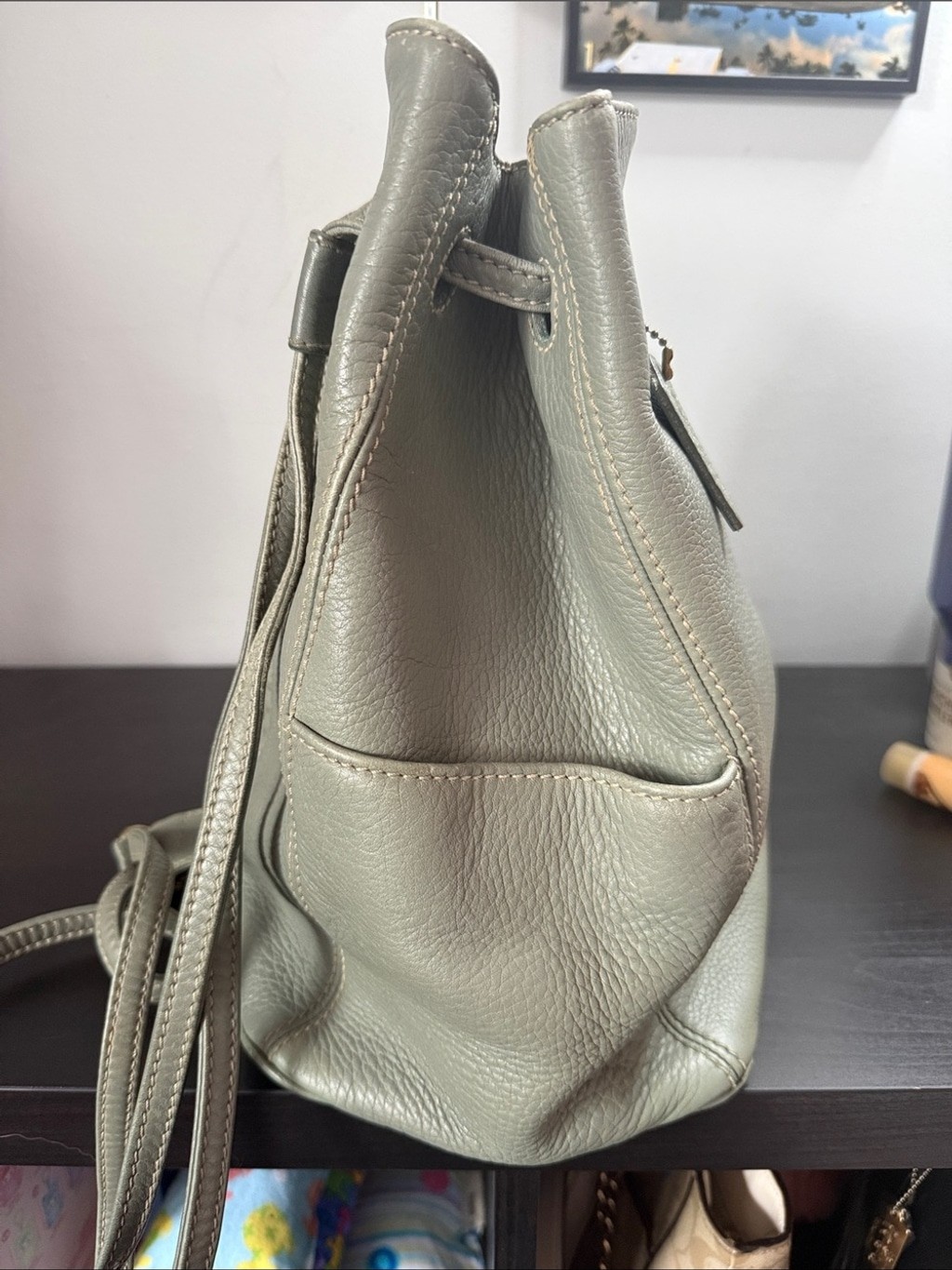 Coach Sonoma Vintage Natural Grain Sling Bag Pebbled Leather Made in Italy