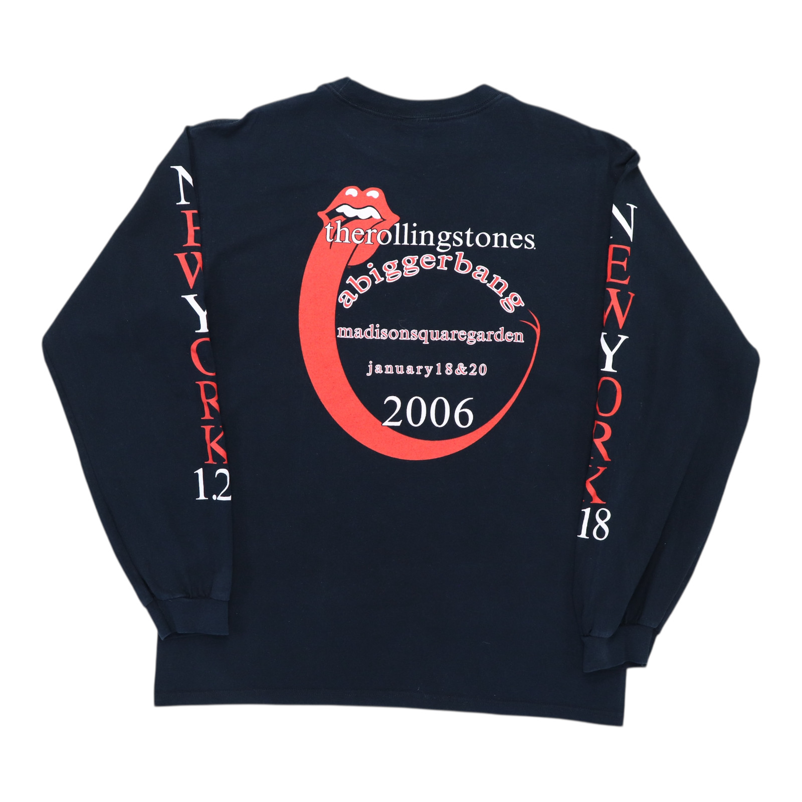 Vintage 2006 Rolling Stones Bigger Bang Tour Long Sleeve Shirt Size: Extra Large