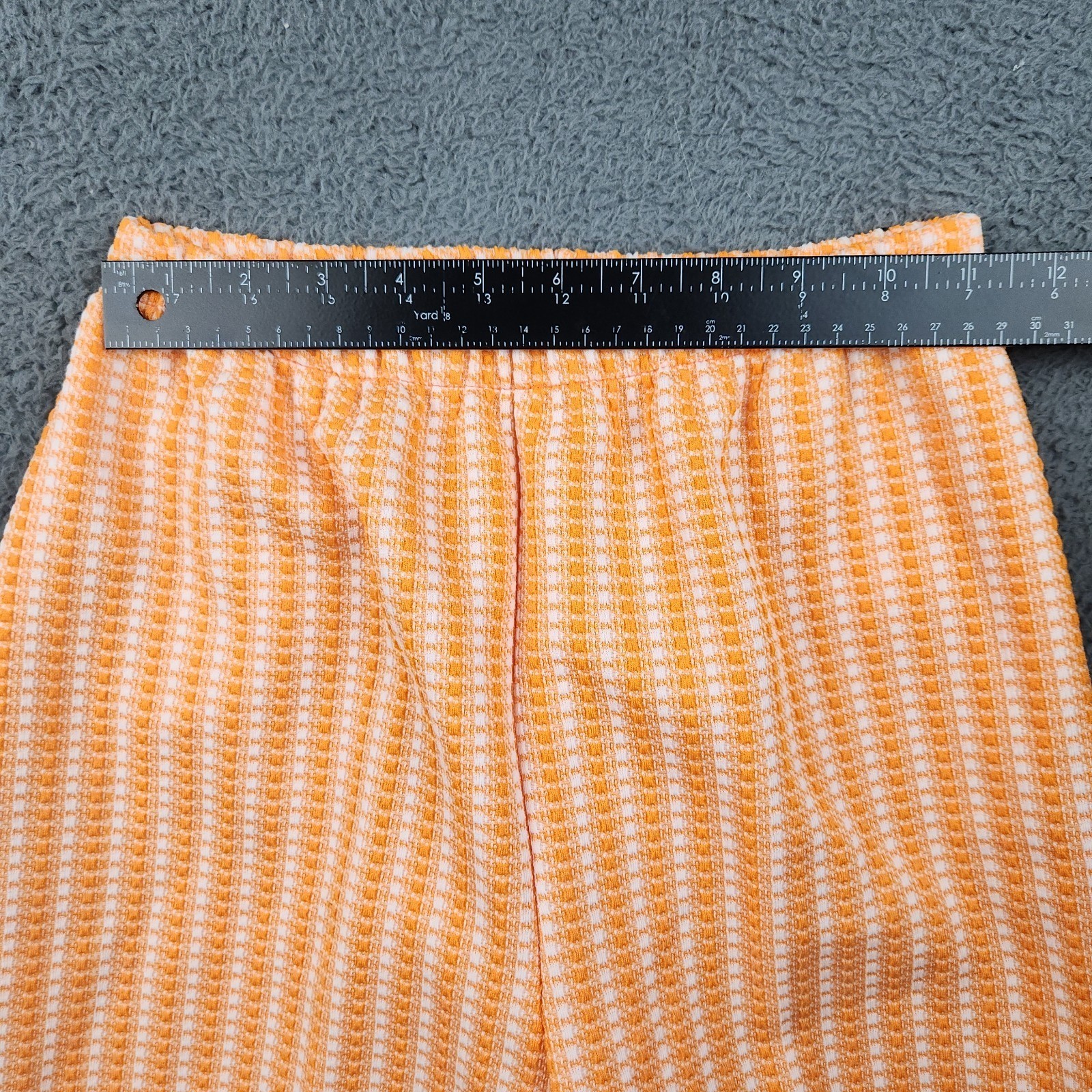 Sears True Vintage Bell Bottom Pants Women’s Small (10) 1960’s Orange Gingham