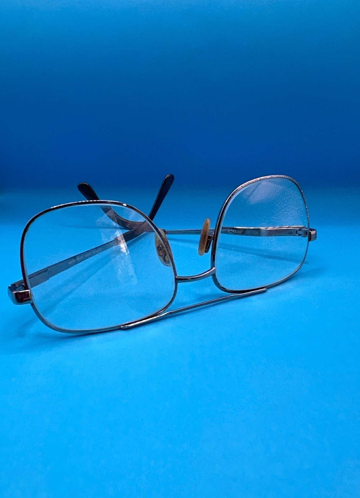 Charmant Man Vintage Aviator Look Eyeglasses 145mm 4123 Metal Silver/Gray Frame