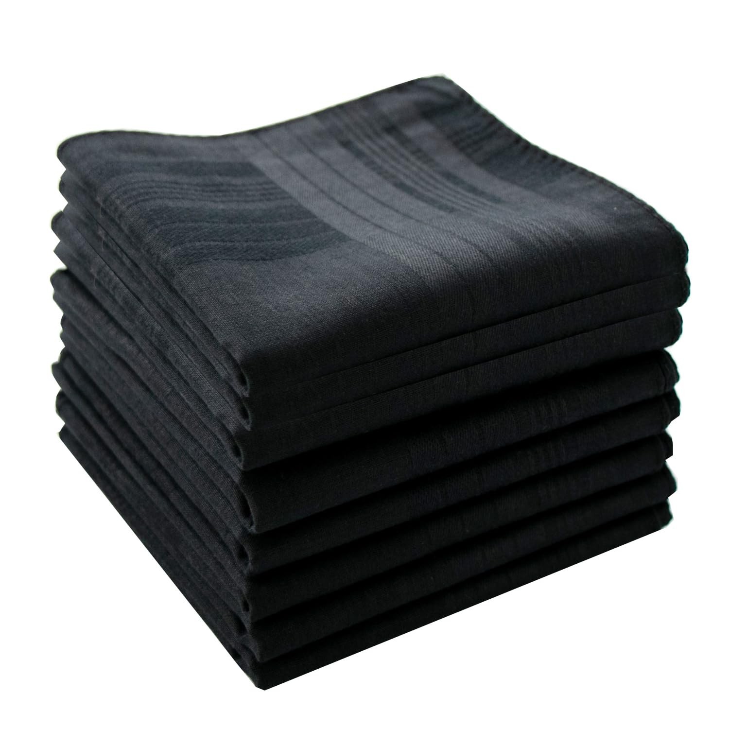 Assorted Striped Men’s Pocket Handkerchiefs 100% Cotton Soft Hankies Plaid