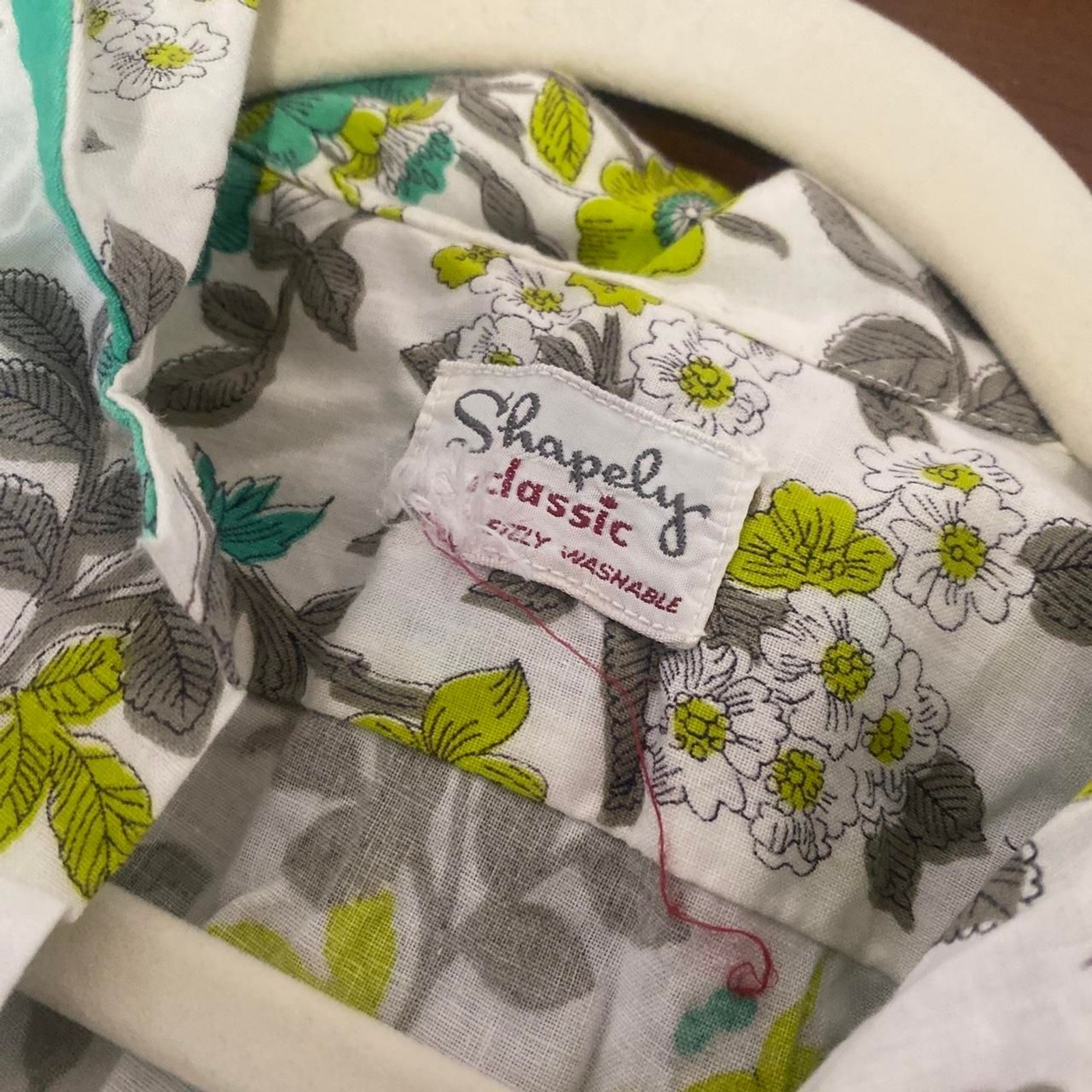 1950s floral butterfly cotton top