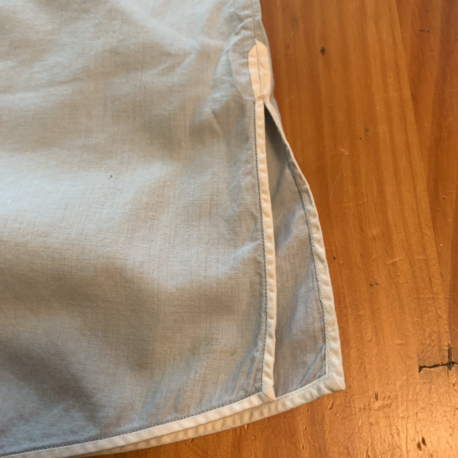 Vintage Chinese Shirt Light Blue With White Frog Buttons And Small Pocket. 38