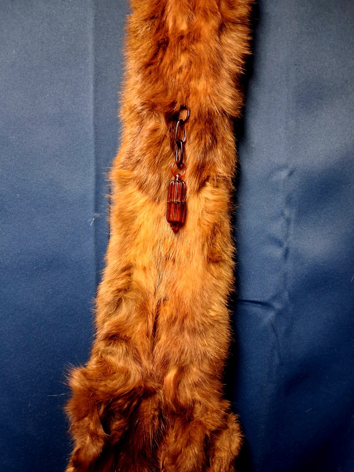 Vintage Four Pelt Full Body Brown Mink Fur Scarf Stole Wrap One Size Beautiful