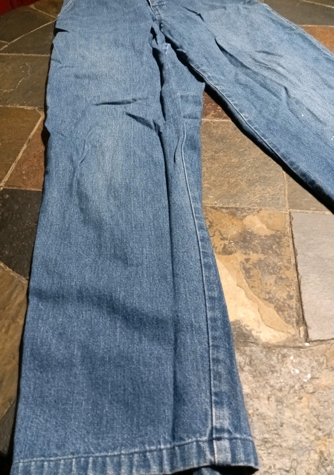 VTG 80s Calvin Klein Womens Jeans 14in Waist 40in Long Wide Leg Baggy Bareback