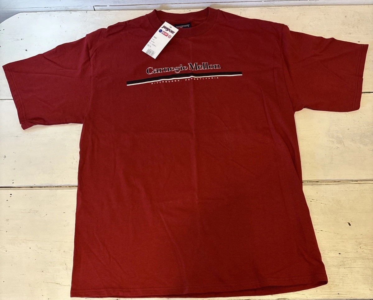 Vtg 2000s Jansport Carnegie Mellon University XL Short Sleeve T-shirt W/Tags