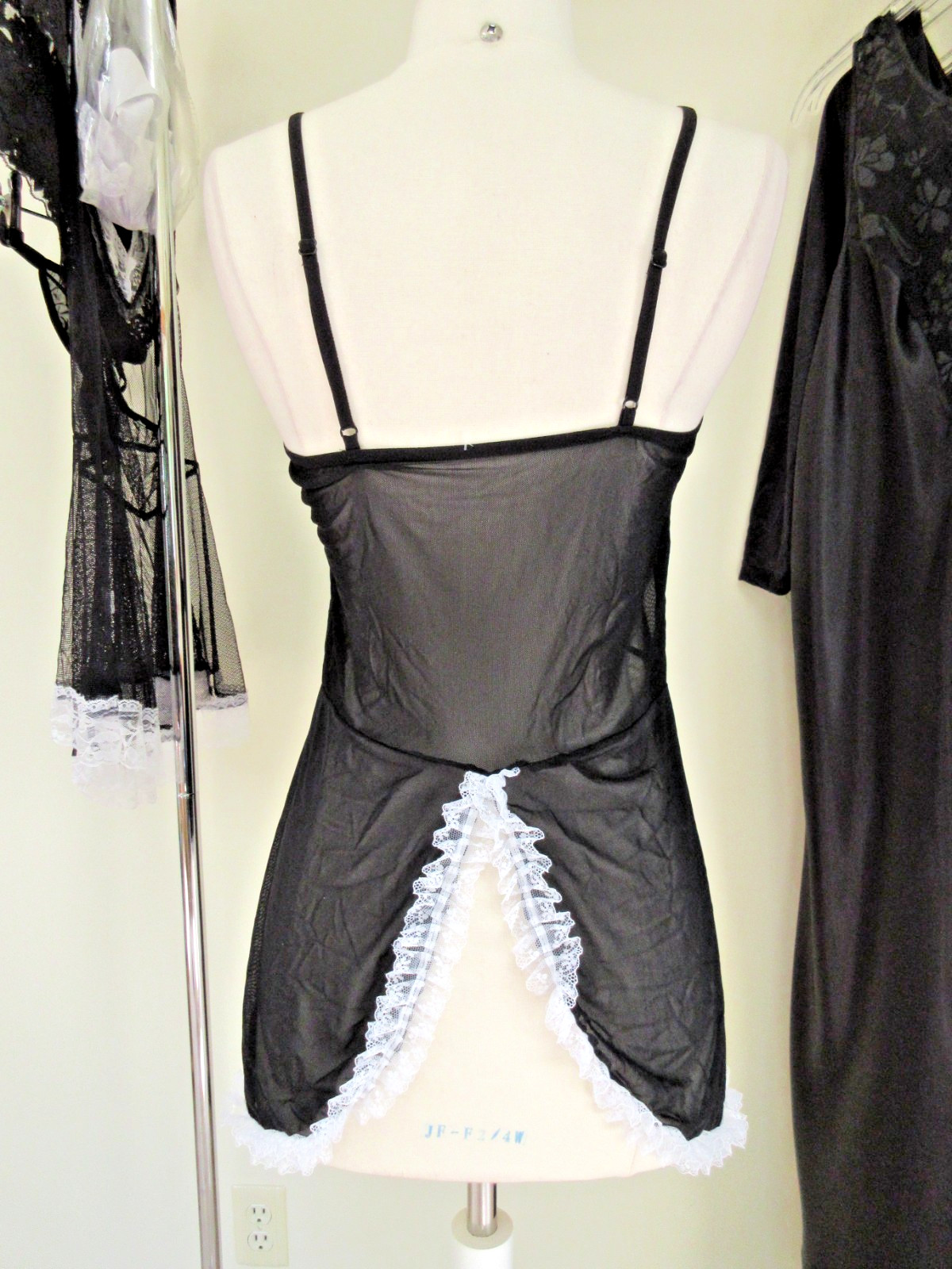 12 Pc *ALL BLACK SEXY* Lingerie & Costume Lot Vtg – Modern ab5