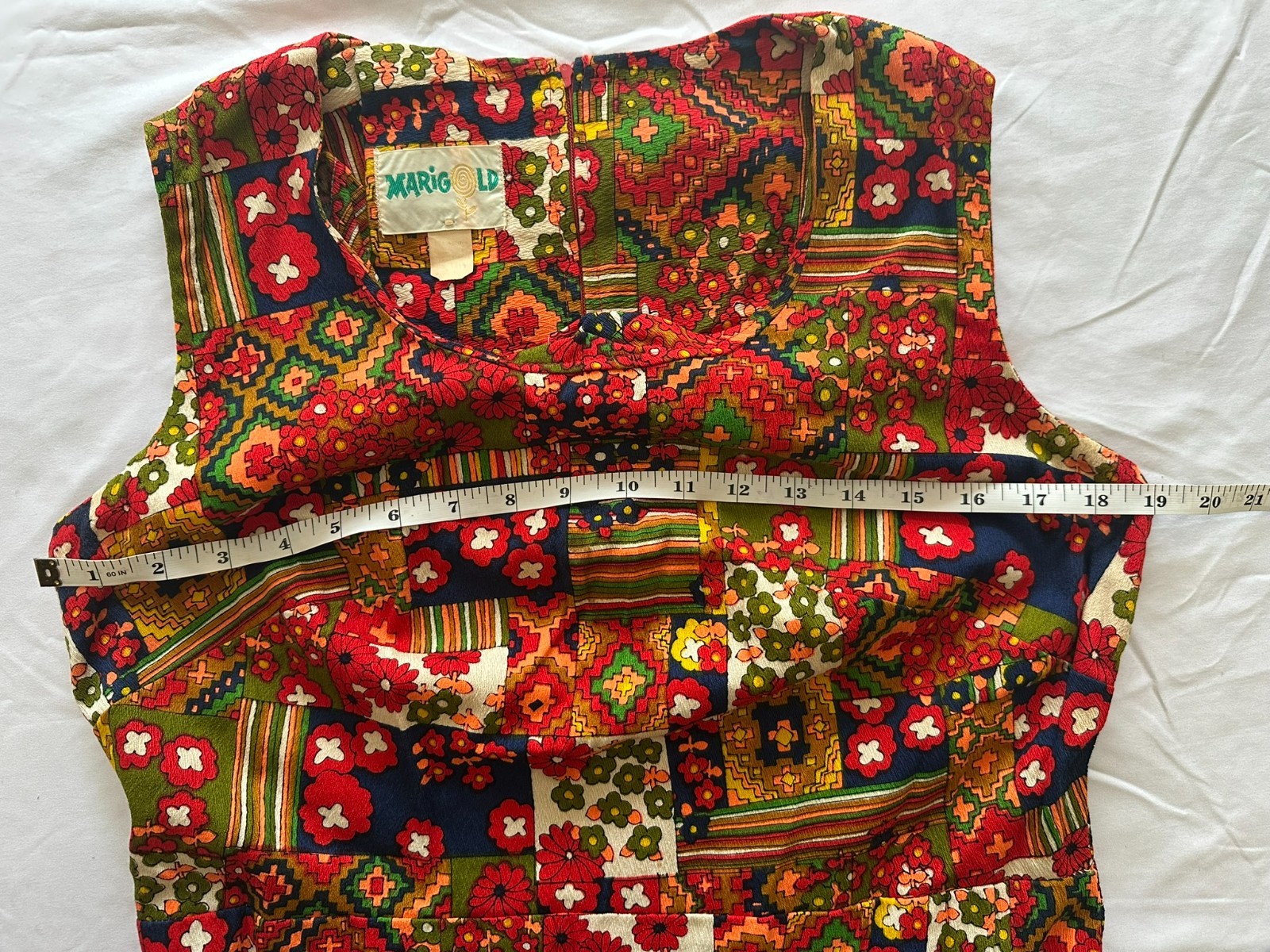 Pristine RARE Vintage Original 1960s Marigold Dress
