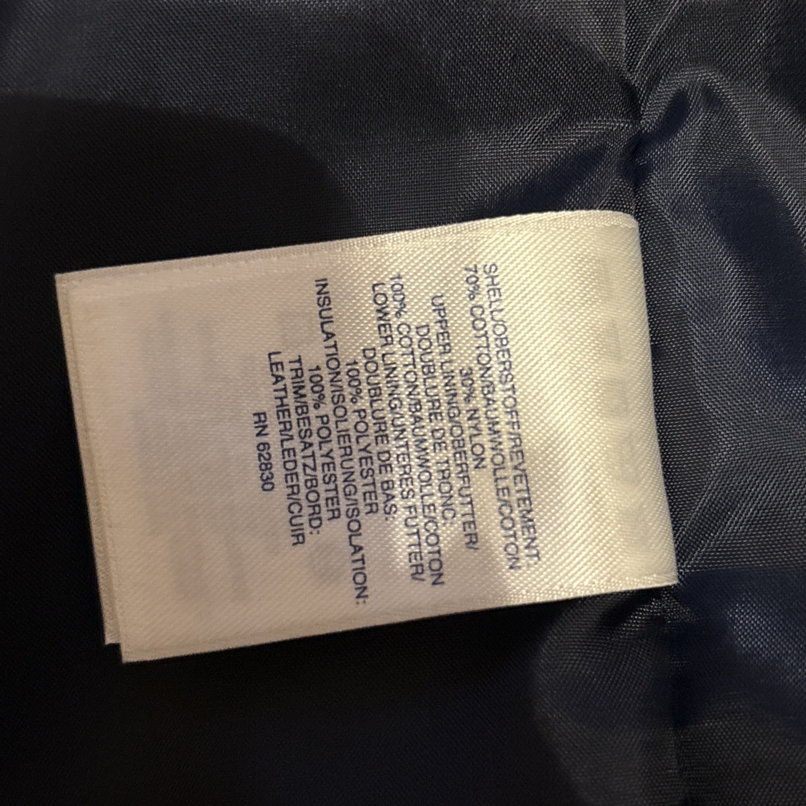 Navy Hood Mens Lands End Medium Vtg Squall Slicker Waterproof Lined Rain Coat