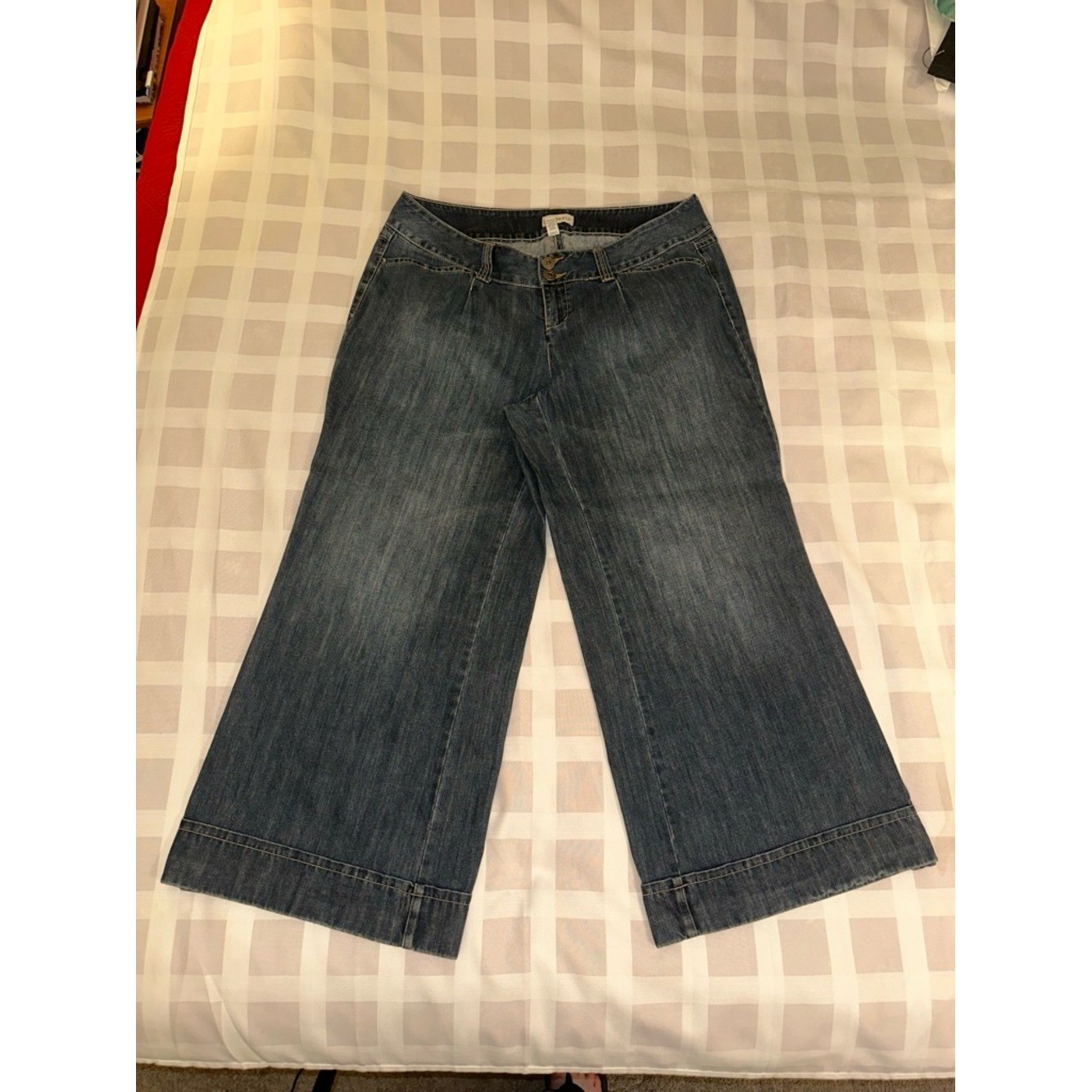 Vintage Wide Leg Venezia Dark Wash Denim Jeans