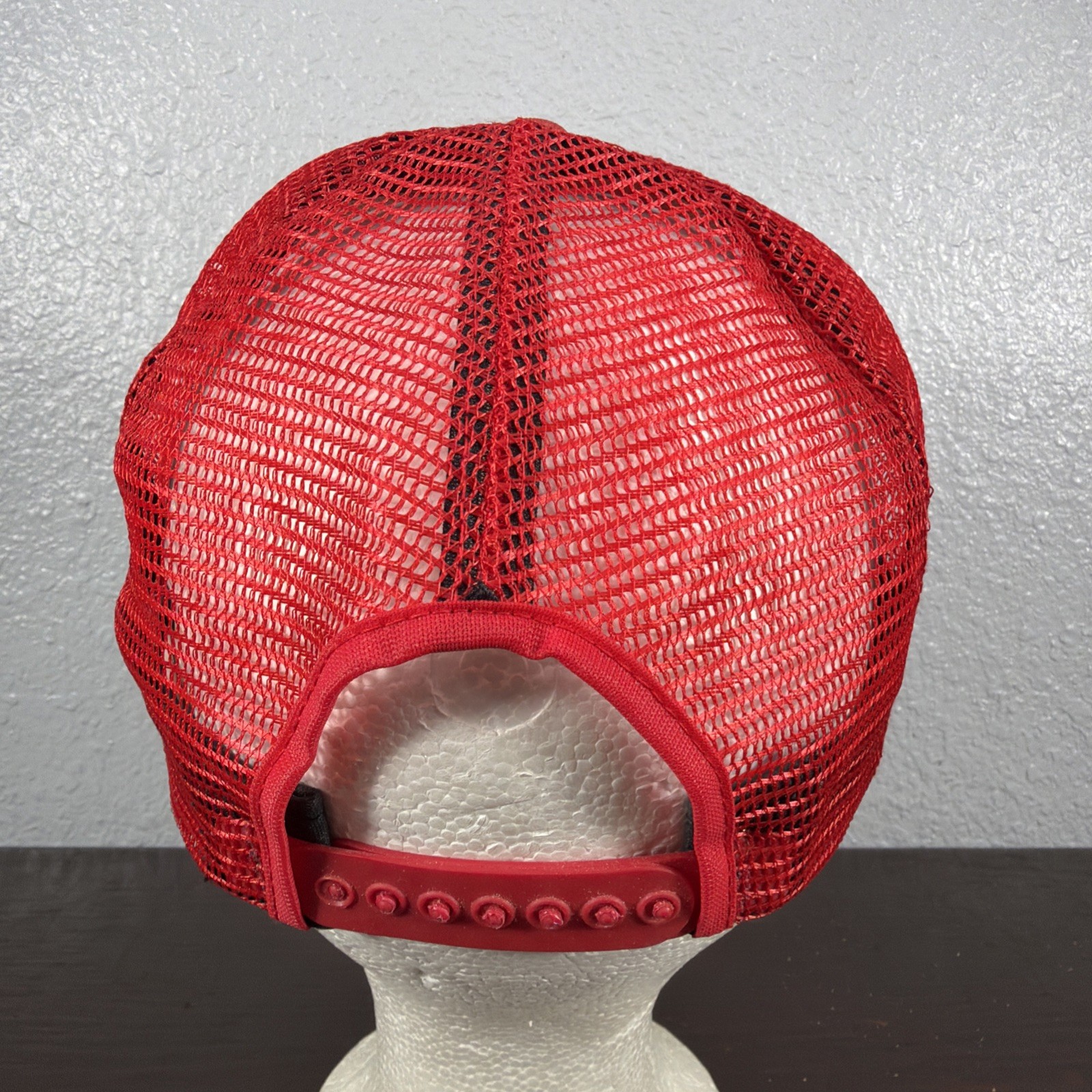 Vintage New Era USA Olympics Truck Red Mesh Snap Back Trucker Hat 1980 USA