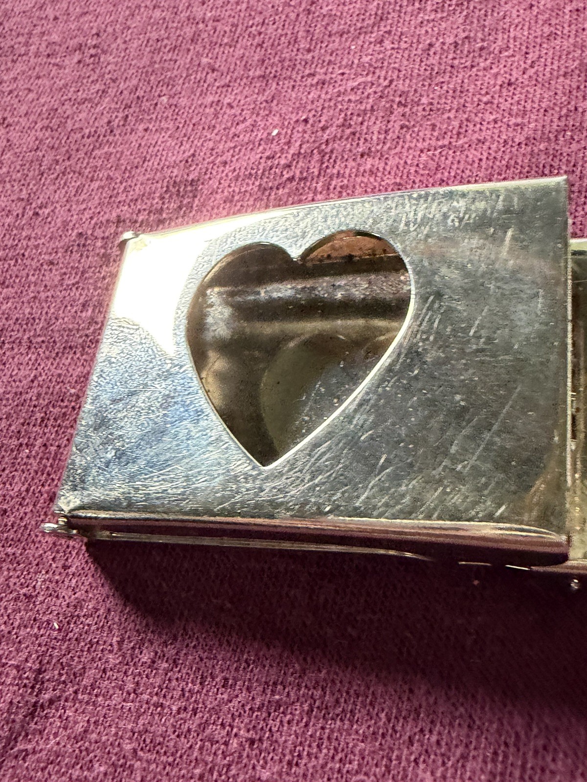 Vintage US military LOVE Issue ALCO BKL’N NY Silver Belt Buckle HEART Collection